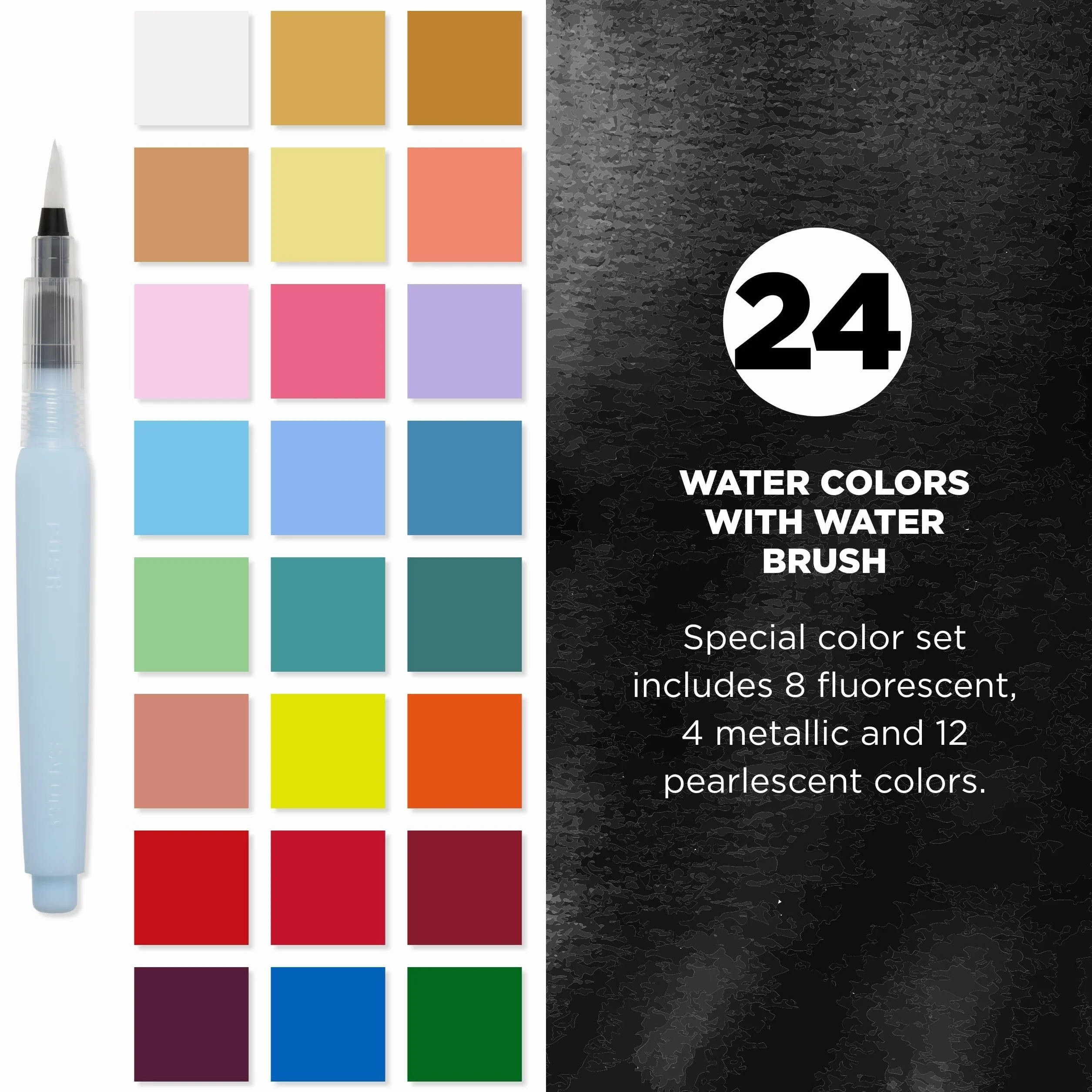 Sakura Koi Water Colors Boîte à croquis de poche 24 demi-godets XNCW24MPN