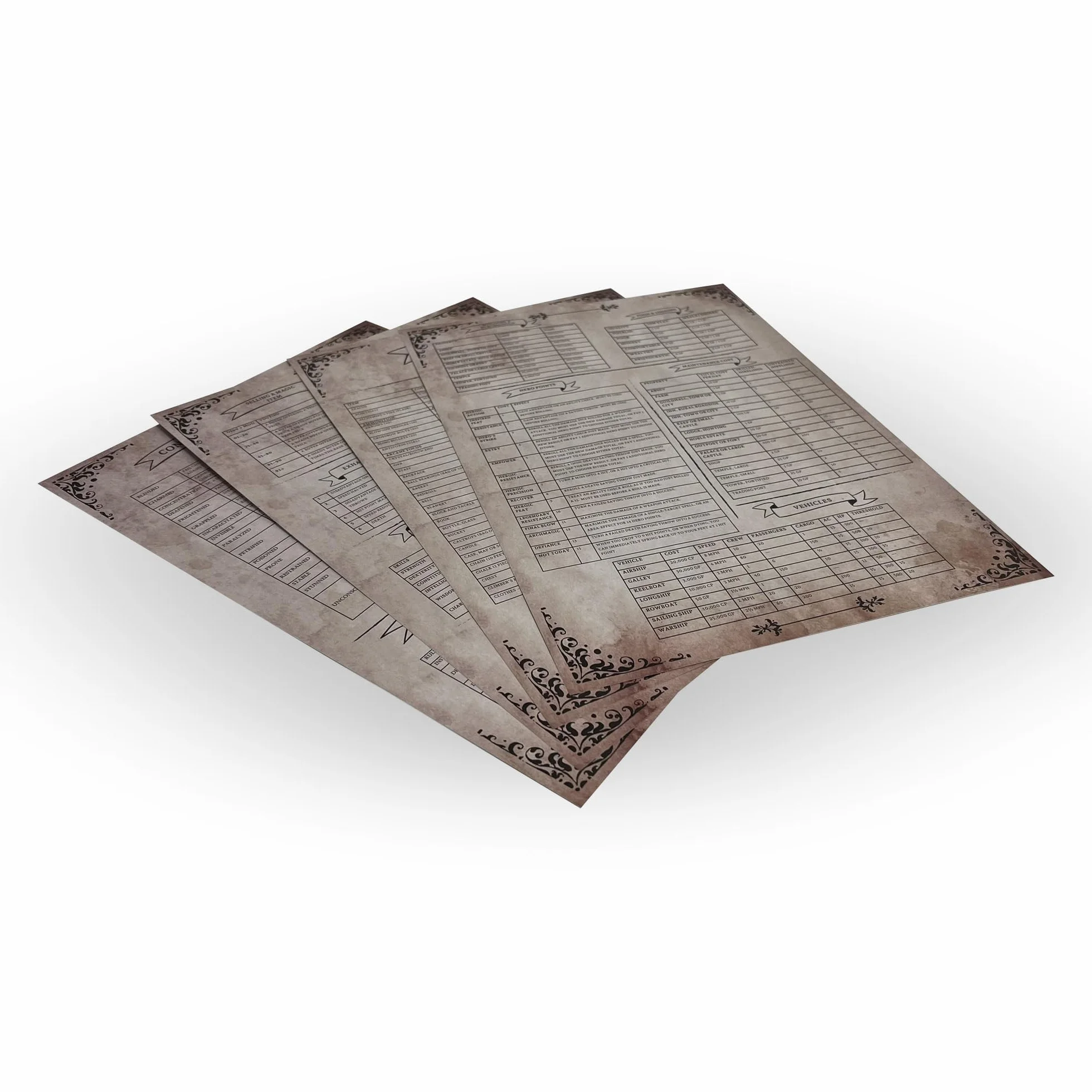 Ecran Maitre du Jeu Dungeon Master DOJA Hobbies DM Screen Pliable 4 Panneaux Finition Lisse avec Inserts Personnalisables