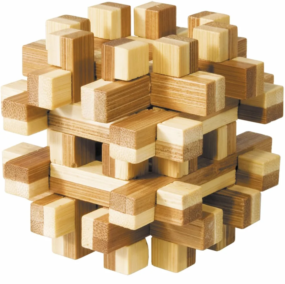 Fridolin Puzzle Casse Tête Bambou Bloc Magique 17493