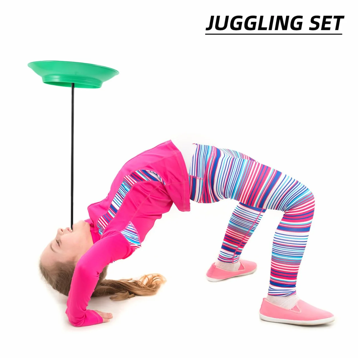 SUPVOX 2 Pcs Assiettes Chinoises de Jonglage avec Bâtons - Kit de Cirque pour Enfants et Adultes