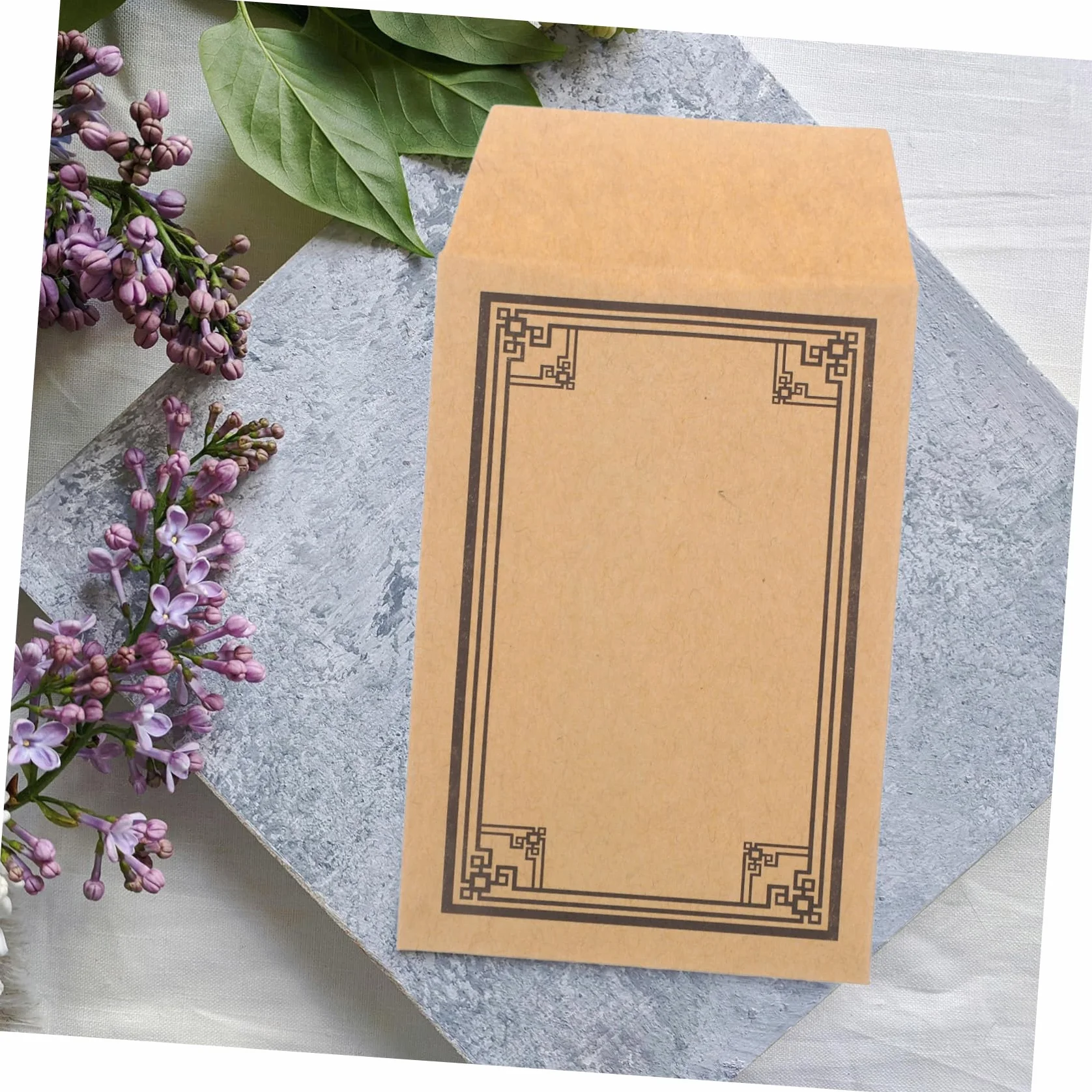 Mini Enveloppes Auto-adhésives Lot de 50 Papier Kraft Kaki pour Pièces de Monnaie