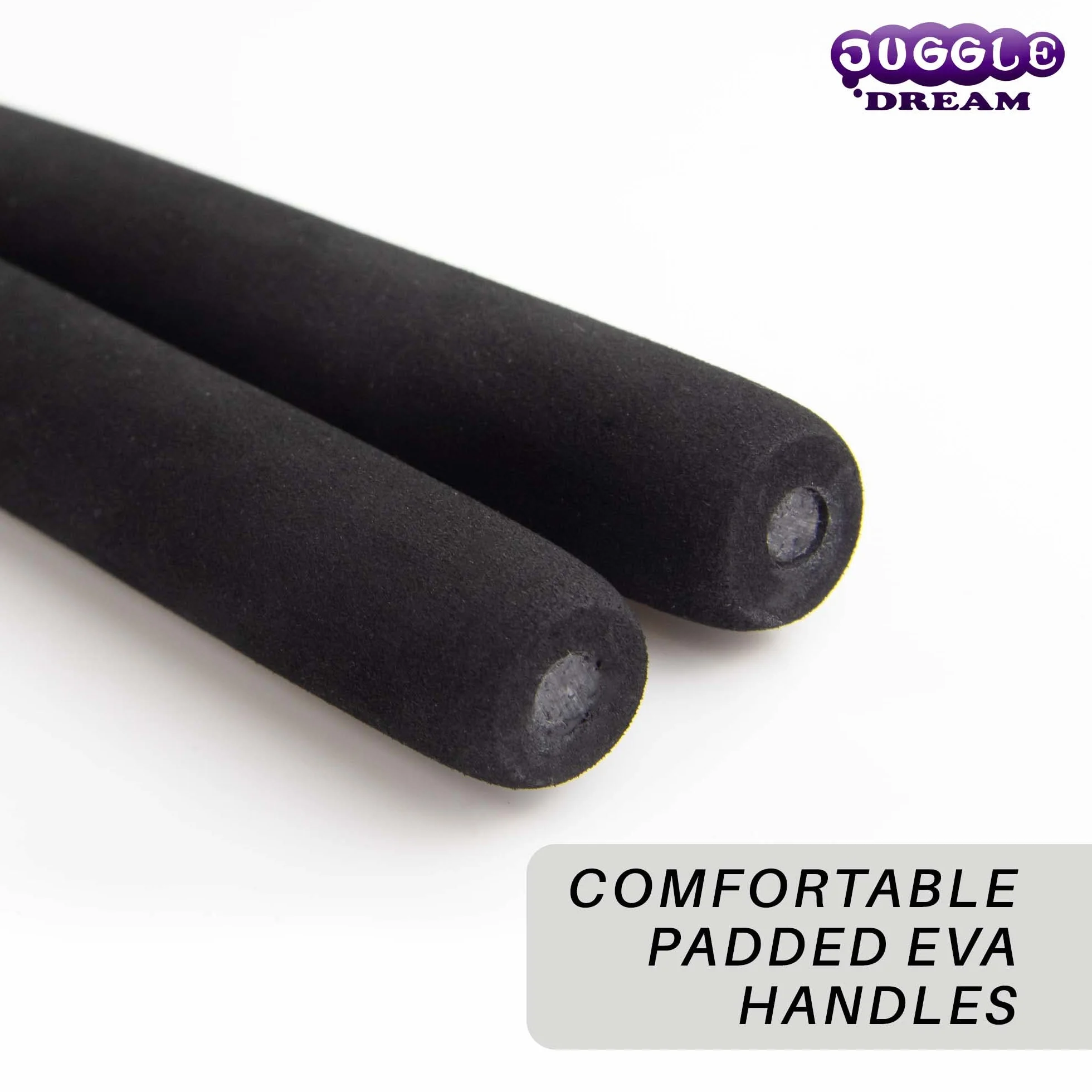 Juggle Dream Diabolo Jonglage Baguettes Superglass Fibre de Verre Solides Légères Grinds Bâton Noir