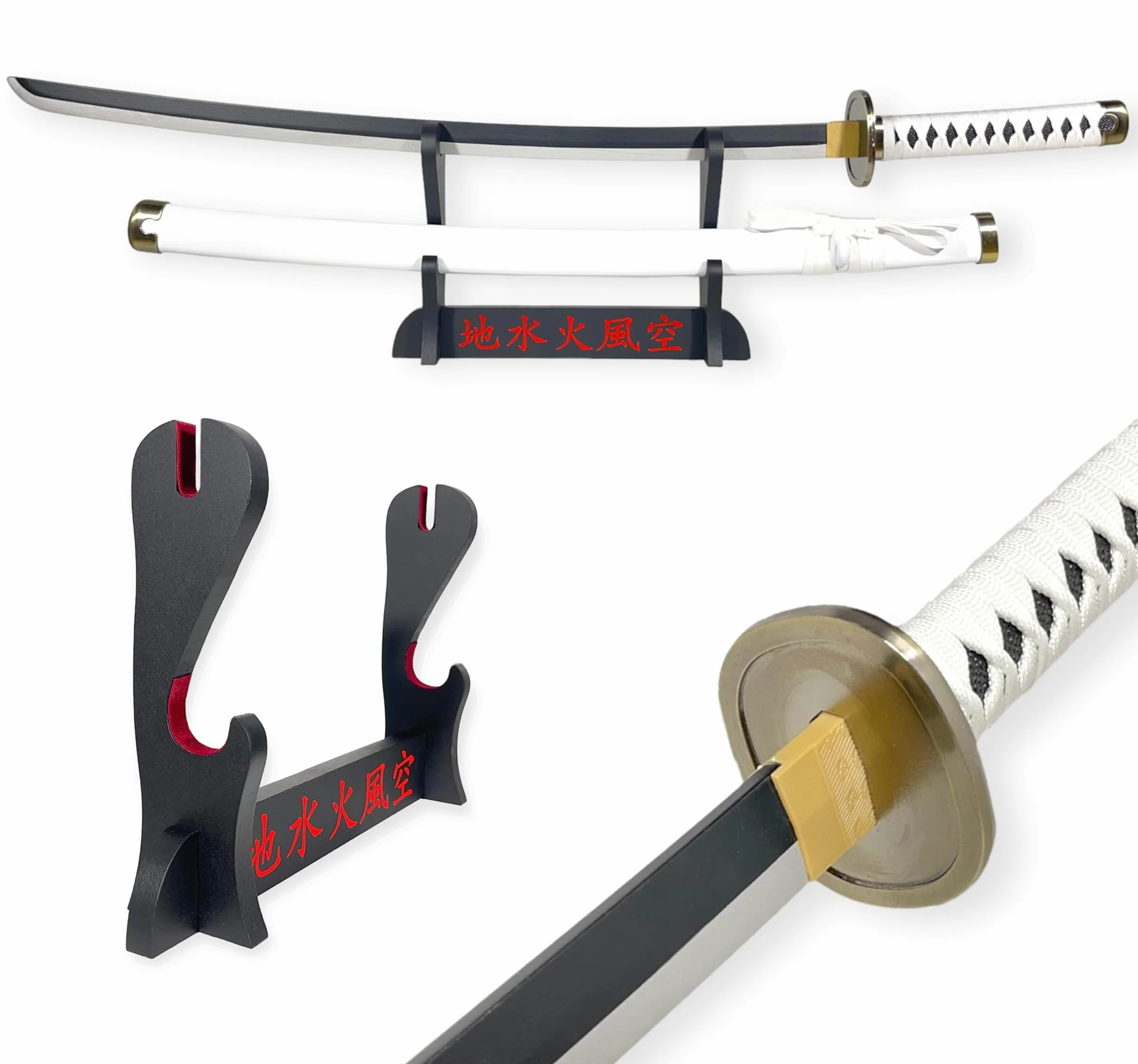 Katana Décoratif Japonais Épée de Zoro Wado Ichimonji Présentoir Premium