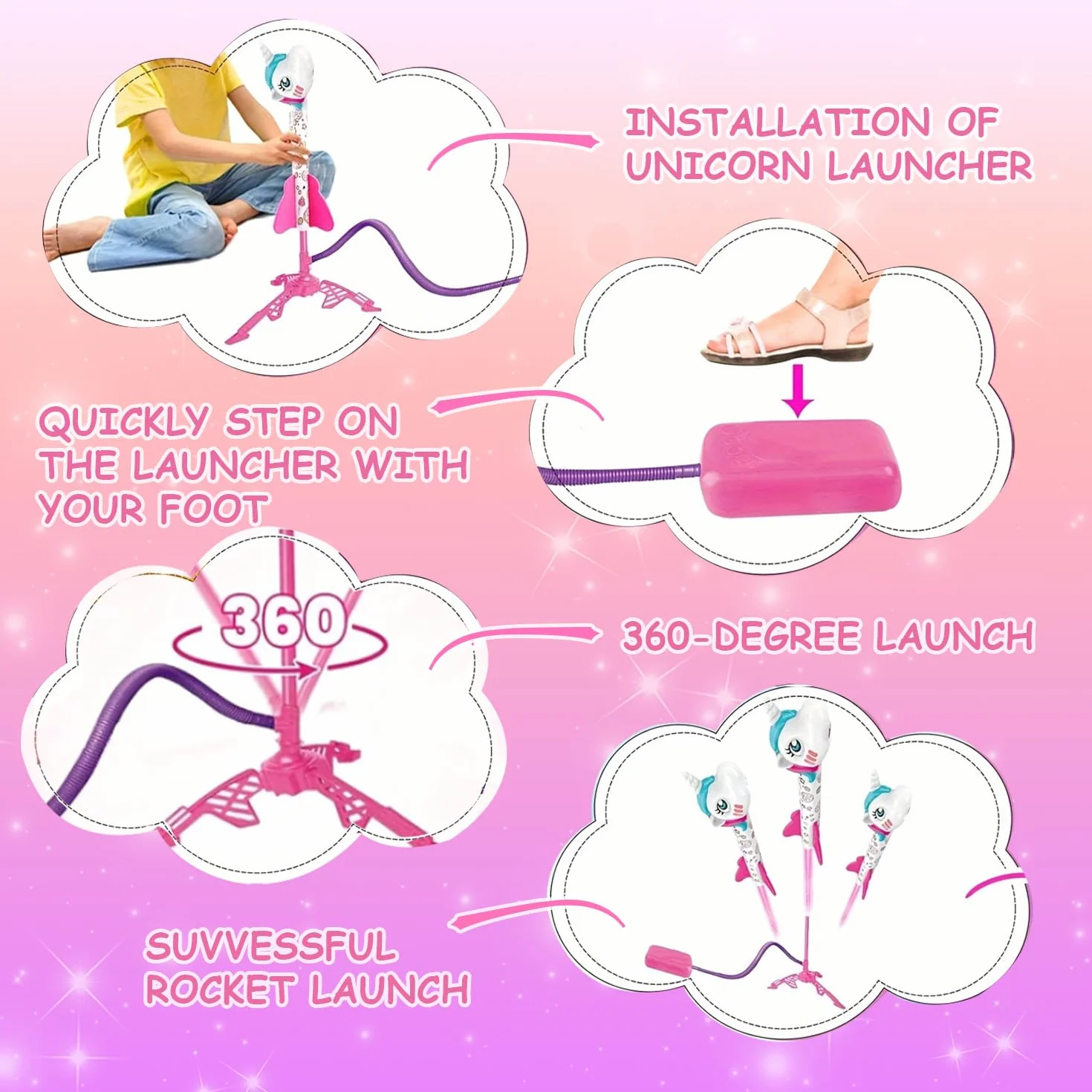 Fusée Jouet Enfant Plastique Kit 3-12 Ans Air Mousse Exterieur Cadeau Anniversaire