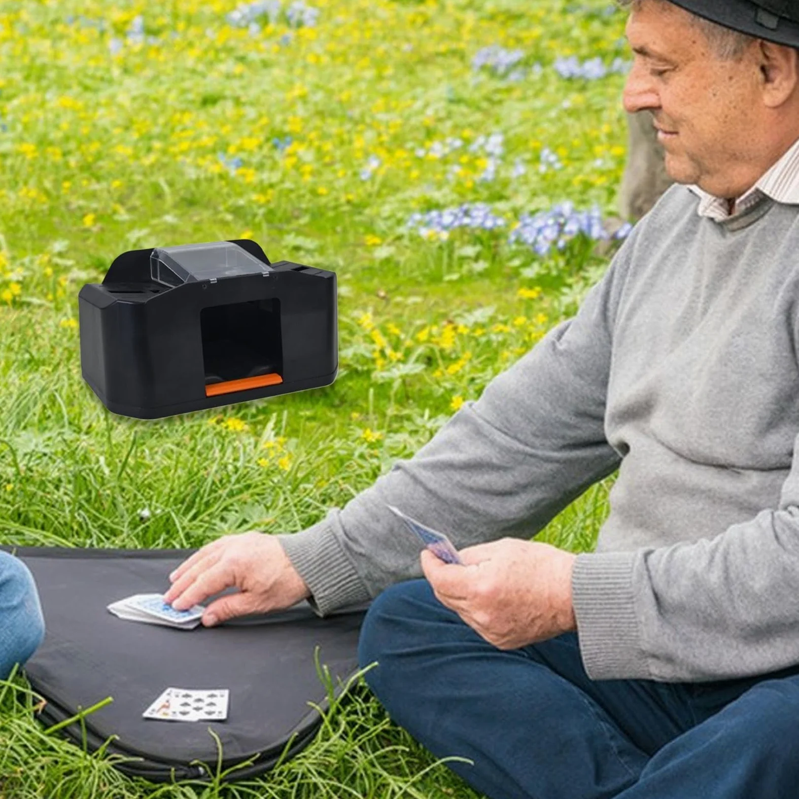 Mélangeur Automatique de Cartes – Concessionnaire de Cartes à Piles | mélangeur de cartes électrique | Mélangeur de cartes électrique avec chargement USB à faible bruit, mélangeur de cartes élect