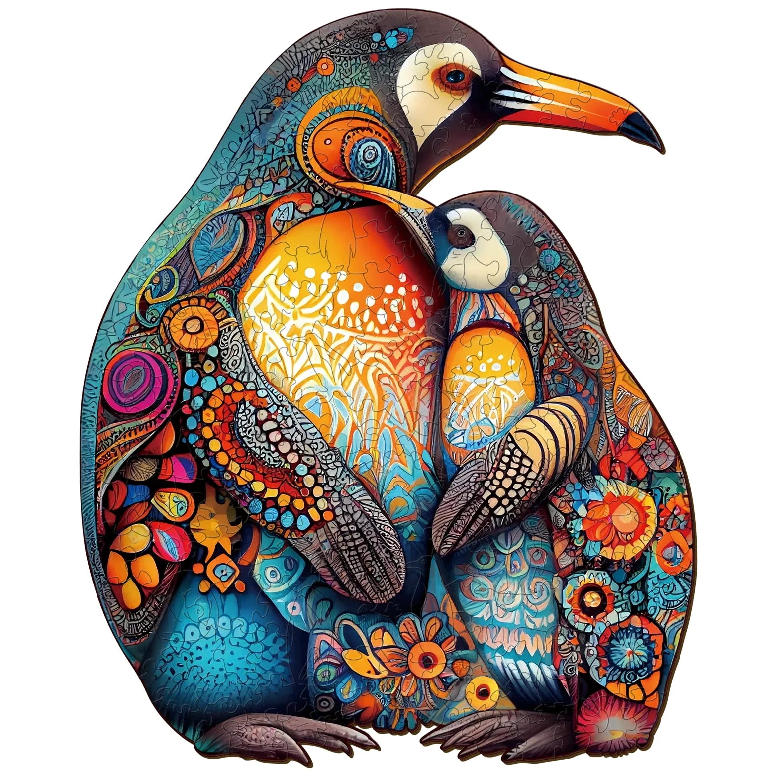 Puzzle Bois Adulte, Puzzles en Bois Animaux, Puzzles Animal Unique pour Adulte 14+, Wooden Puzzles (660pcs-XL-23.6 * 19.2in Pingouin)