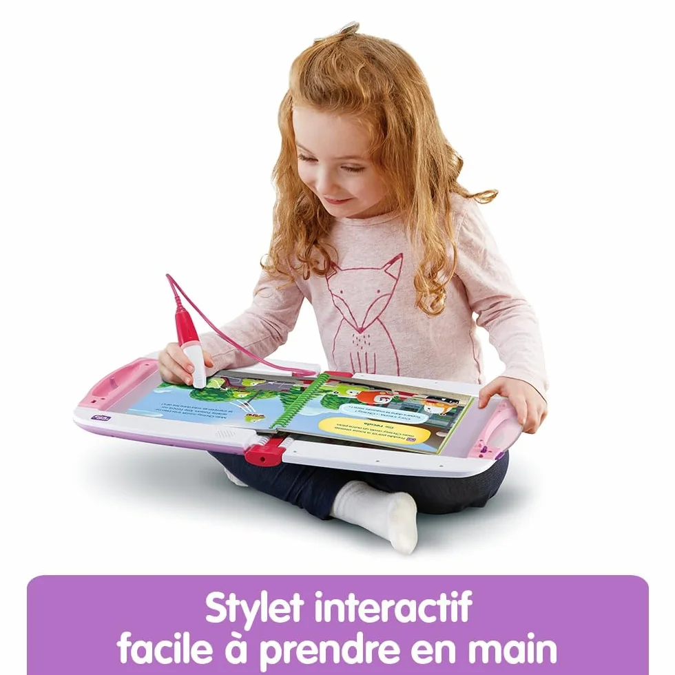 VTech MagiBook Starter Pack Rose, Lecteur Interactif de Livres Éducatifs, Système d'apprentissage Tactile, Cadeau Enfant 2-8 Ans