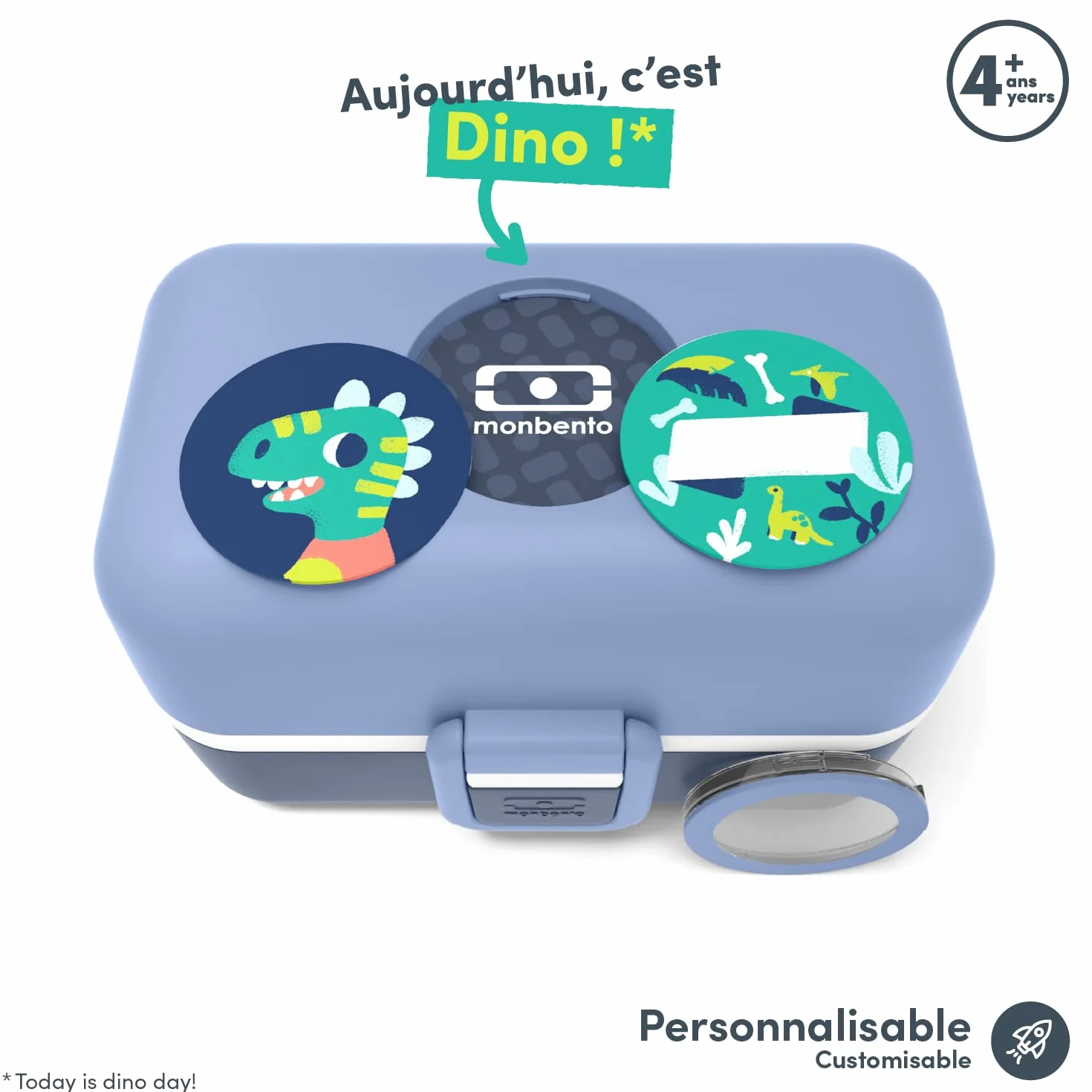 Monbento MB Tresor Infinity Lunch Box Enfant 3 Compartiments Sans BPA Bleu