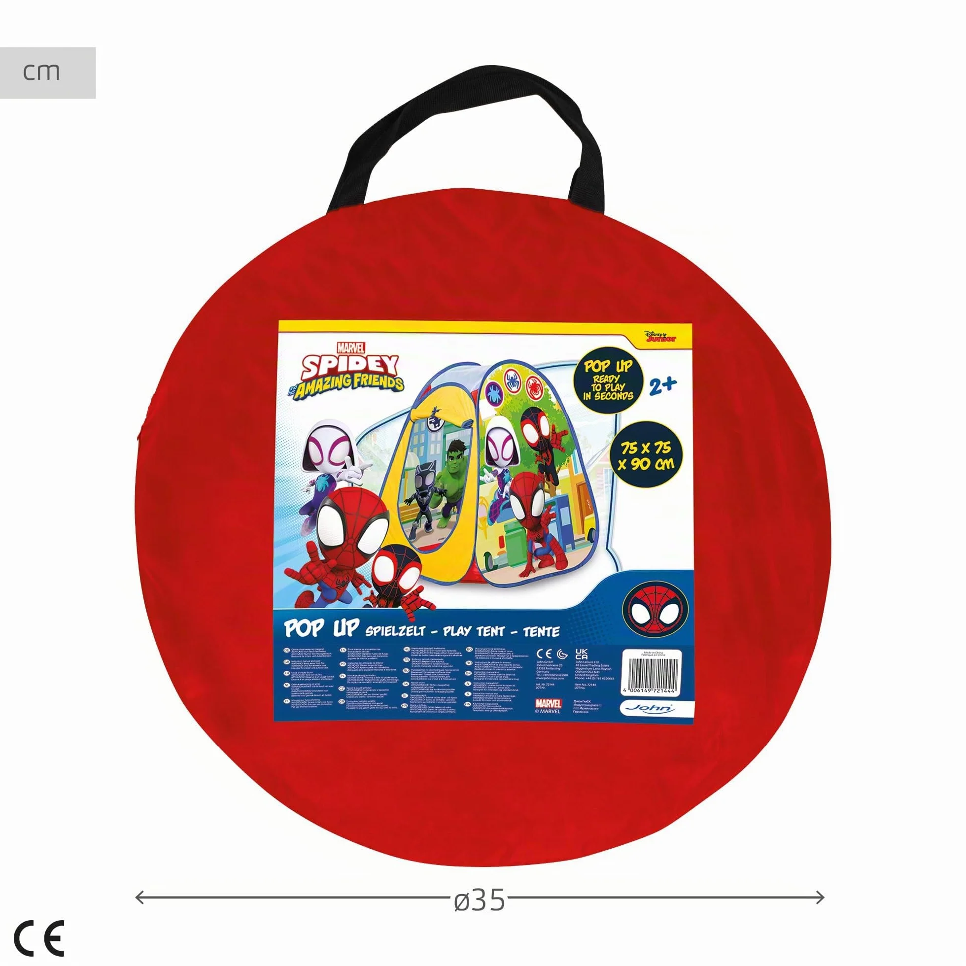 John Tente de Jeu Pop Up Marvel Spidey et Ses Super Amis Multicolore