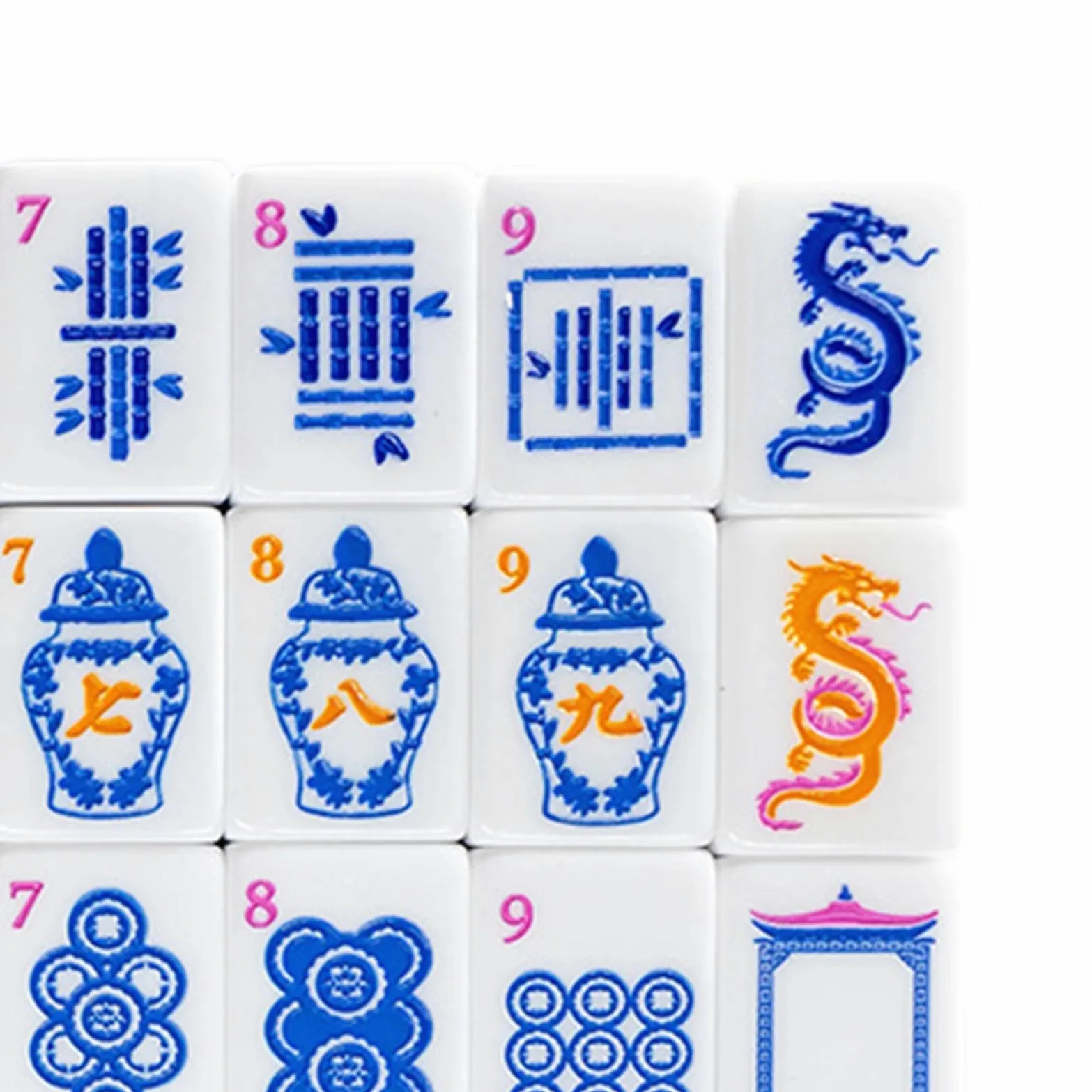 Coffret de tuiles de Mahjong De Société Américain en Acrylique 160 | Set de tuiles de Mahjong Idéal pour voyages, maison, piscine, adultes, fêtes, débutants et joueurs expérimentés