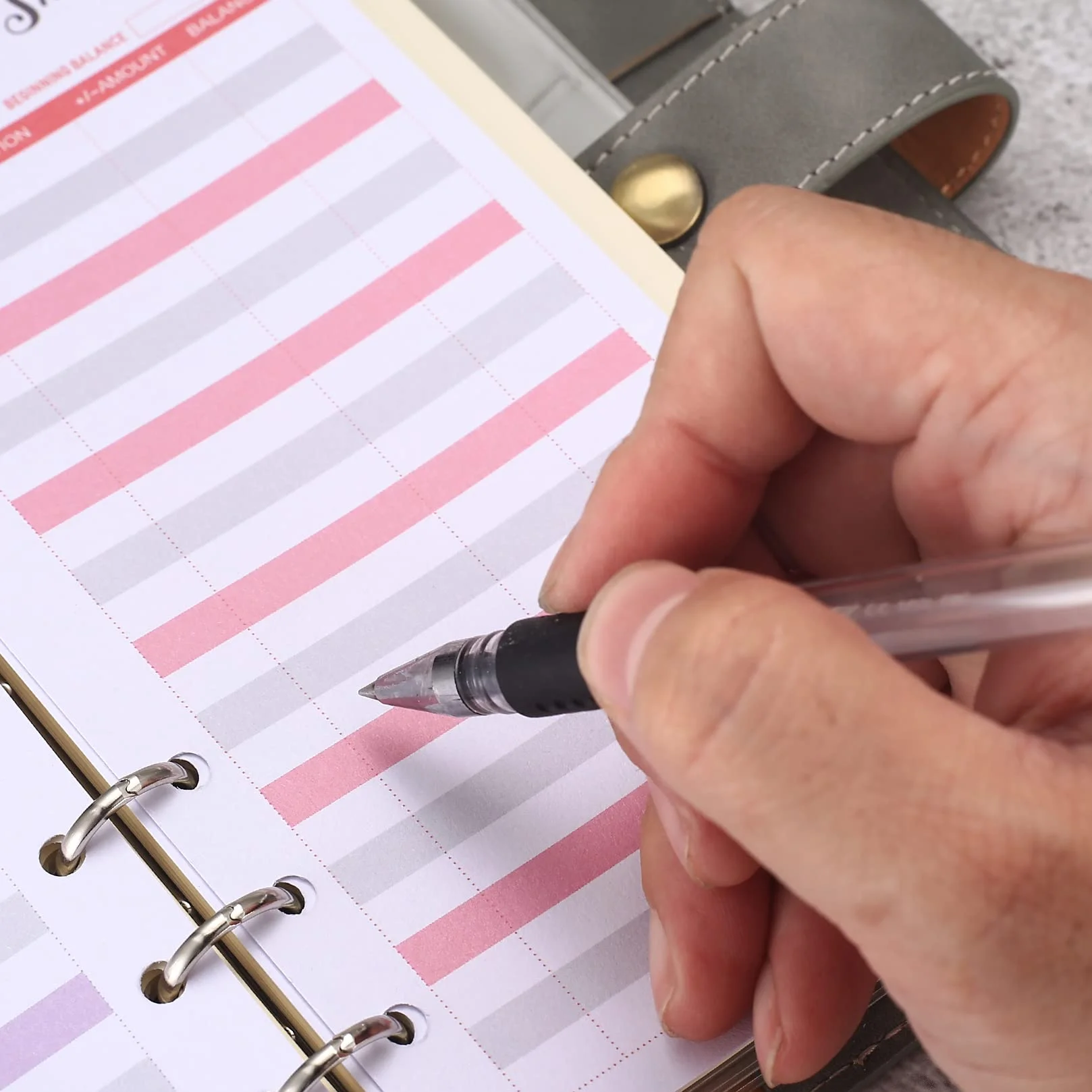 Feuilles de Budget A6 6 Trous, Recharges pour Organisateur de Budget, Accessoires de Bureau Maison École