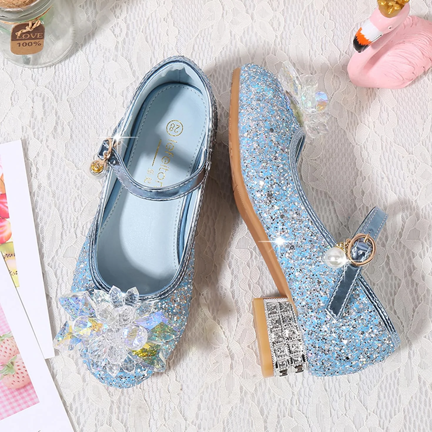 Sandales à Talon Cosplay Boucle Princesse Enfants Chaussures pour Déguisement