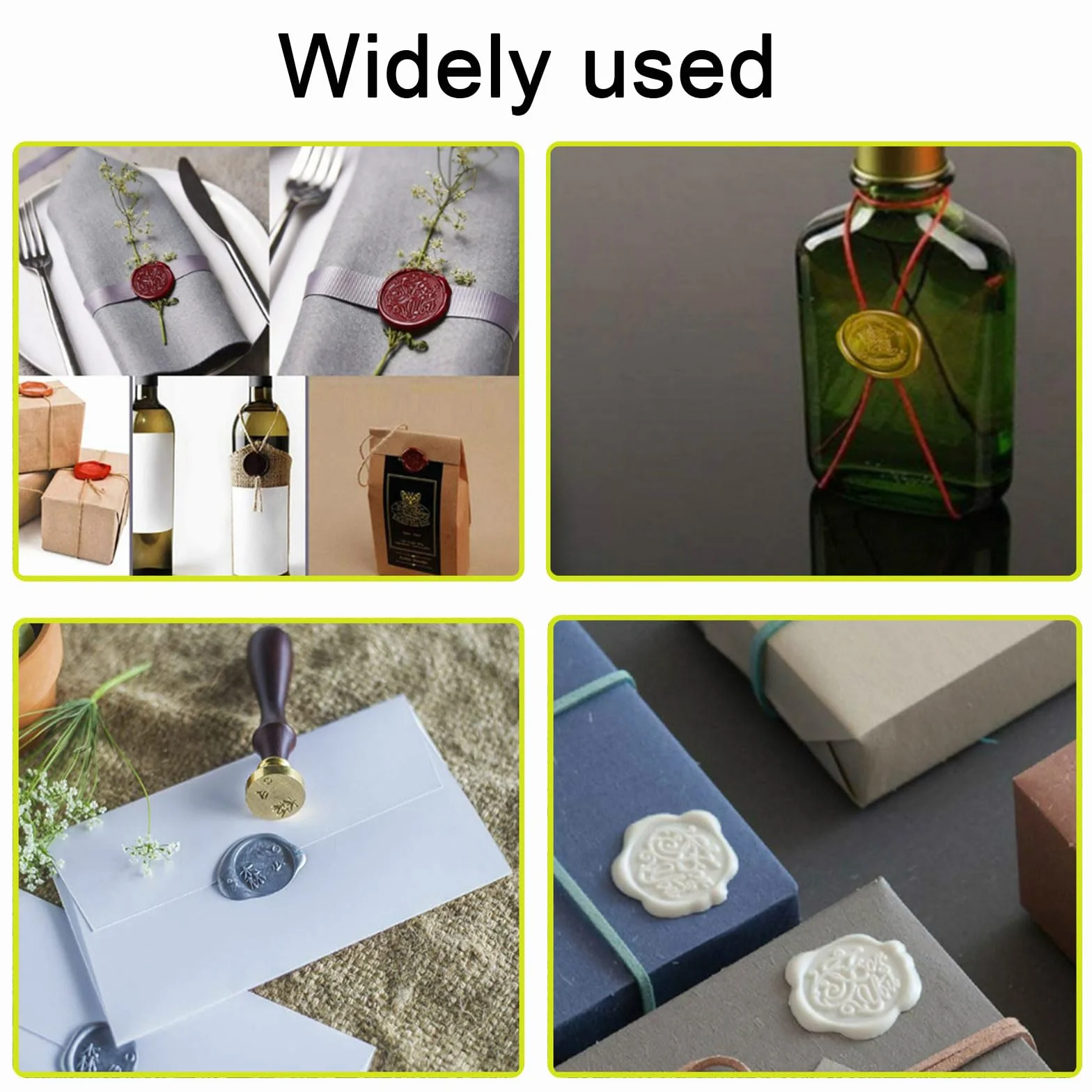 Bâton de cire 26 PCS mini pistolet à colle d'étanchéité pour tampons de cire, cacheter mariage cartes enveloppes Champagne Gold