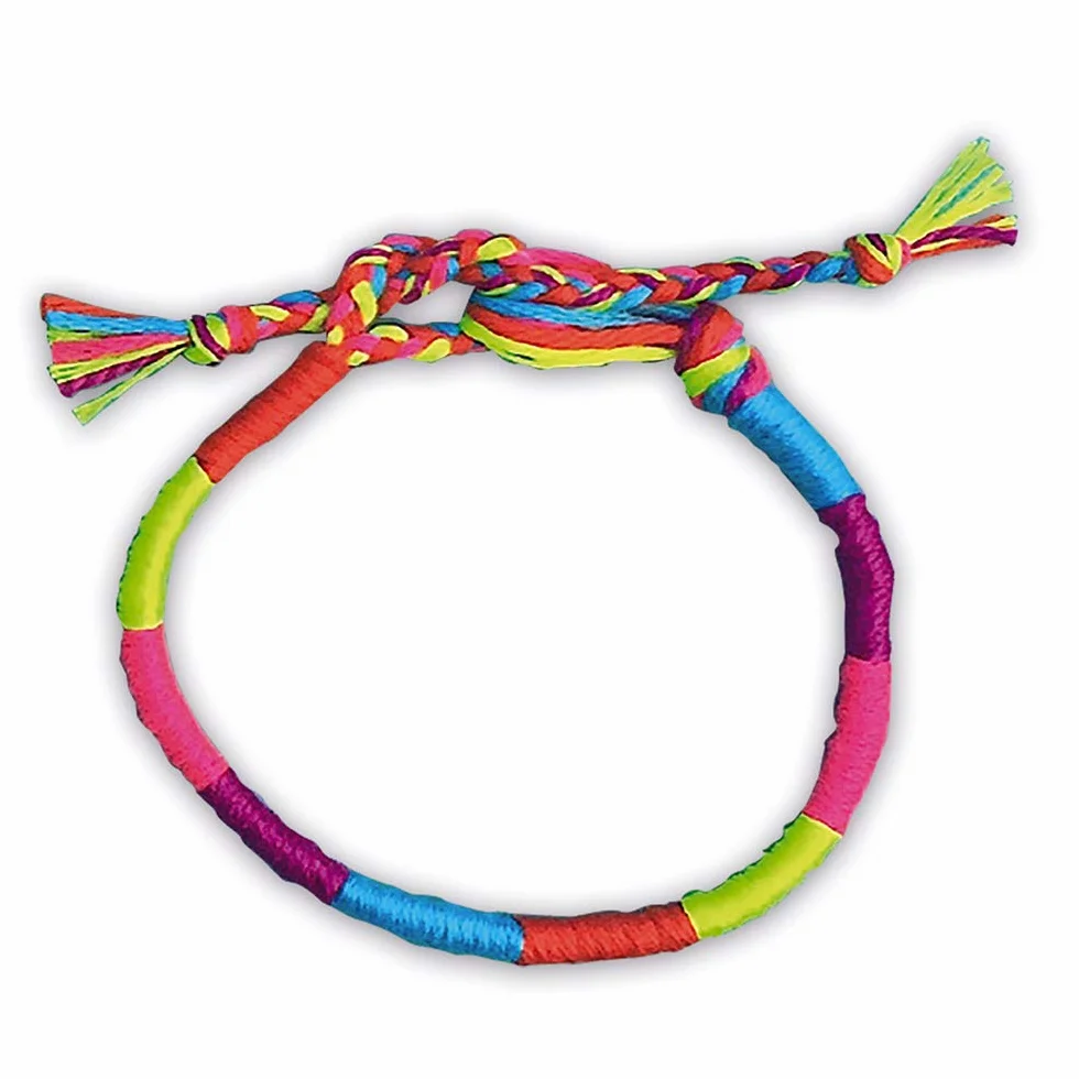 Janod Coffret 7 Bracelets Brésiliens Fluo à Créer - Kit Loisir Créatif Enfant dès 8 ans - Motricité Fine et Créativité