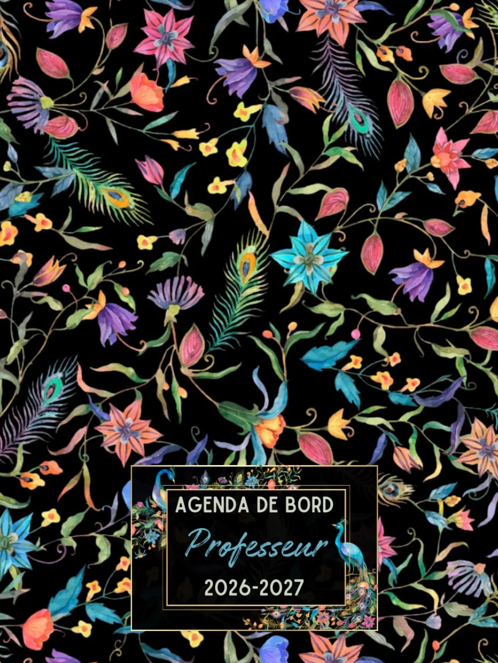 Agenda de bord professeur planning annuel semaine sur 2 pages calendrier vacances scolaires notes