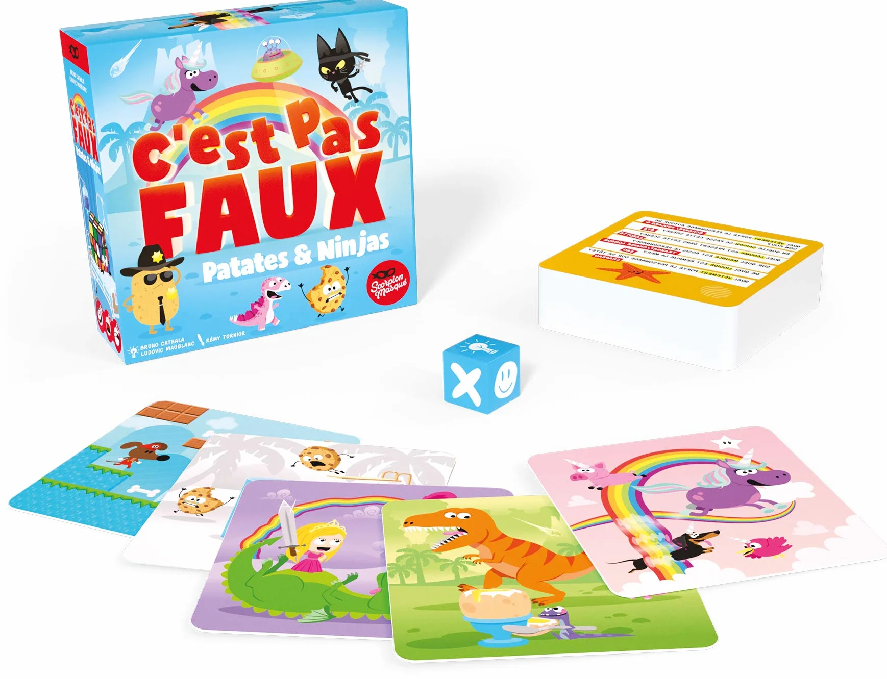 Scorpion masqué: C'est pas faux - Jeu de société Patates & Ninjas 7+ ans 3-7 joueurs 15 min