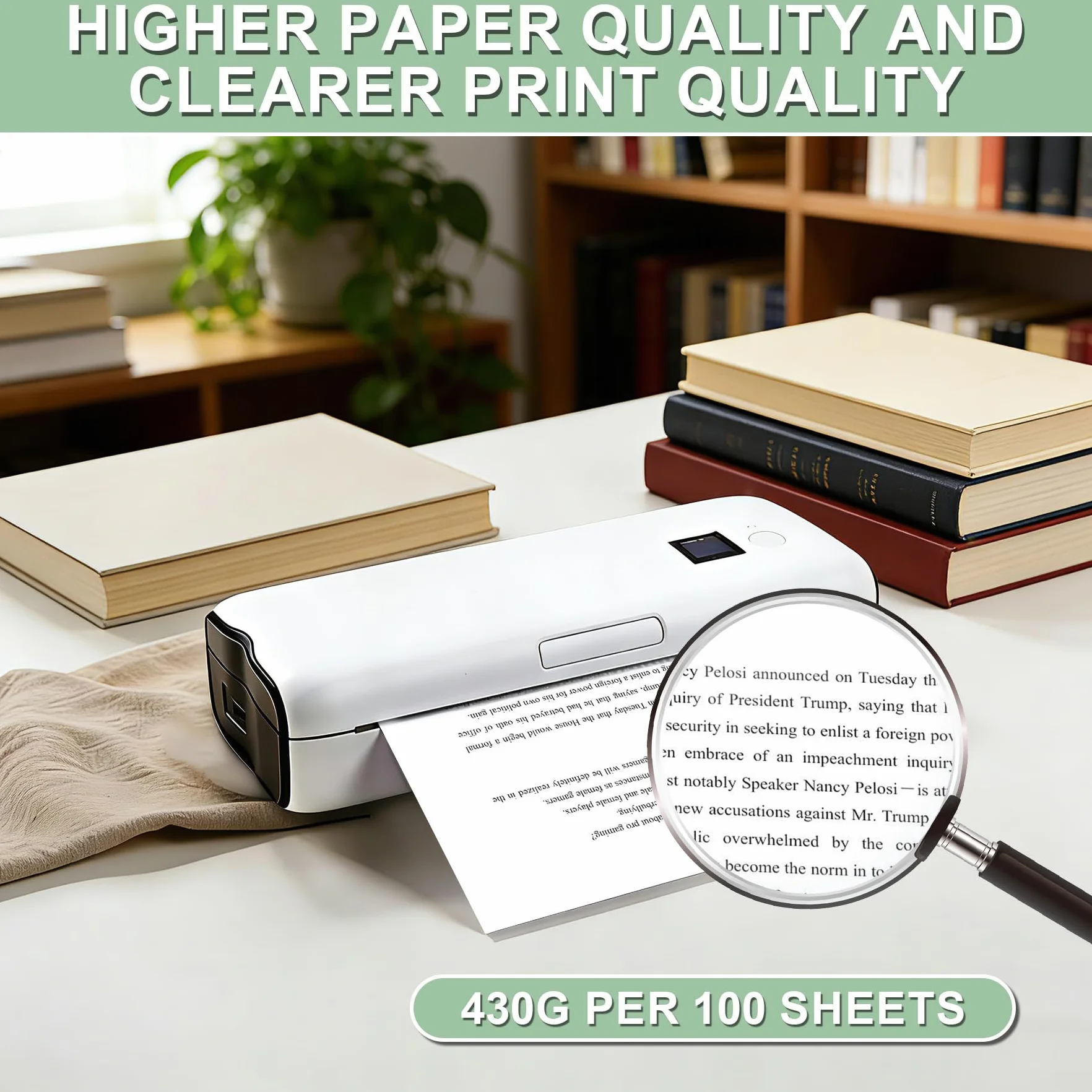 Papier Thermique A4 Pliable 200 Feuilles Sans BPA Séchage Rapide pour Imprimante Thermique