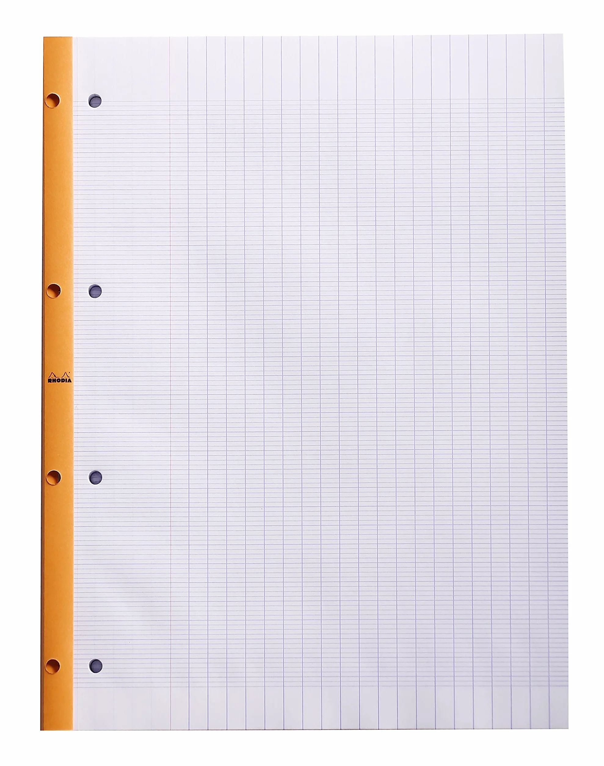 Rhodia Bloc-Notes Agrafés A4 Grands Carreaux Seyès 80 Feuilles Détachables Papier Clairefontaine 80 g/m² Lot de 3