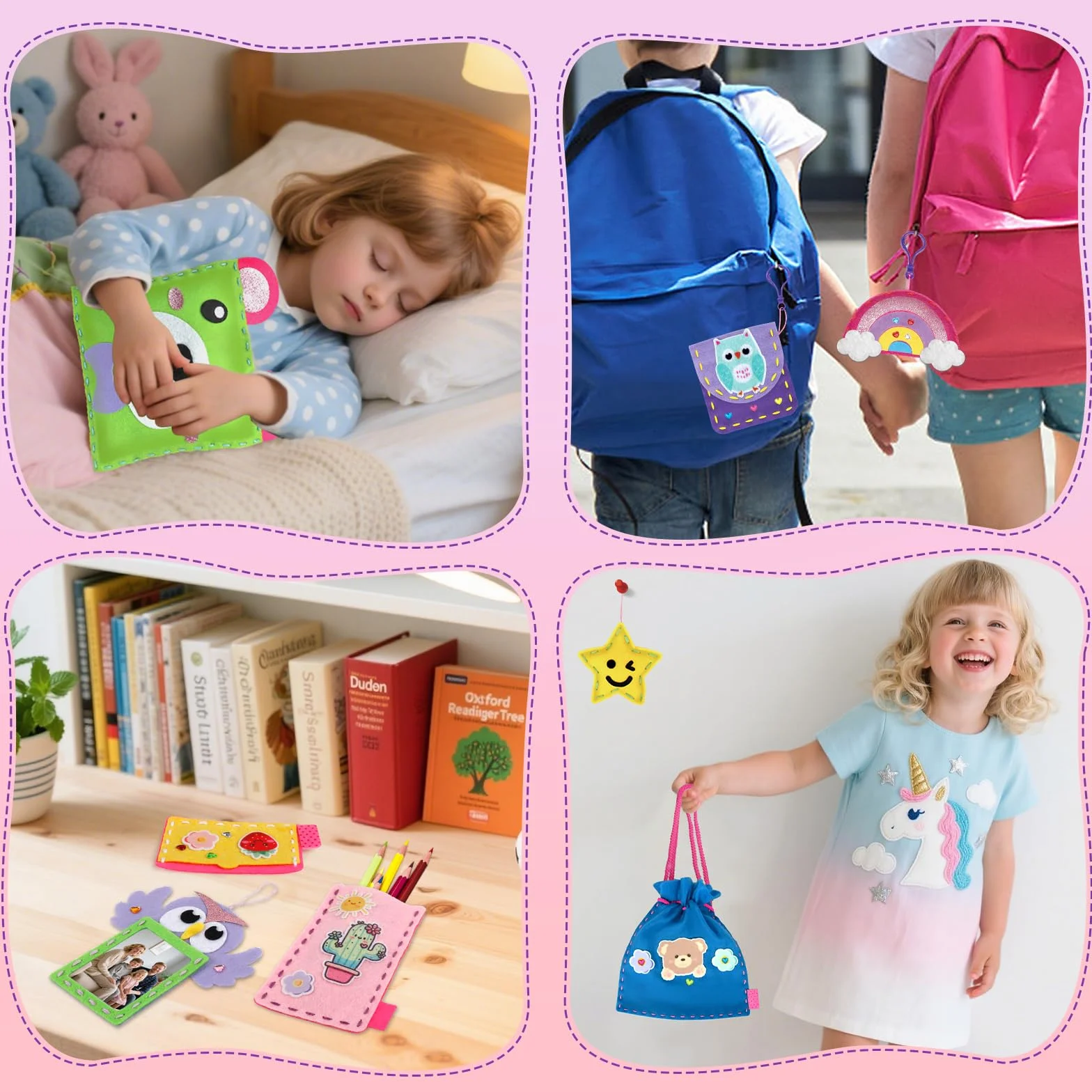 Kit Couture Enfant dès 6 Ans - 10 Projets DIY Animaux en Feutrine, Loisir Créatif Fille