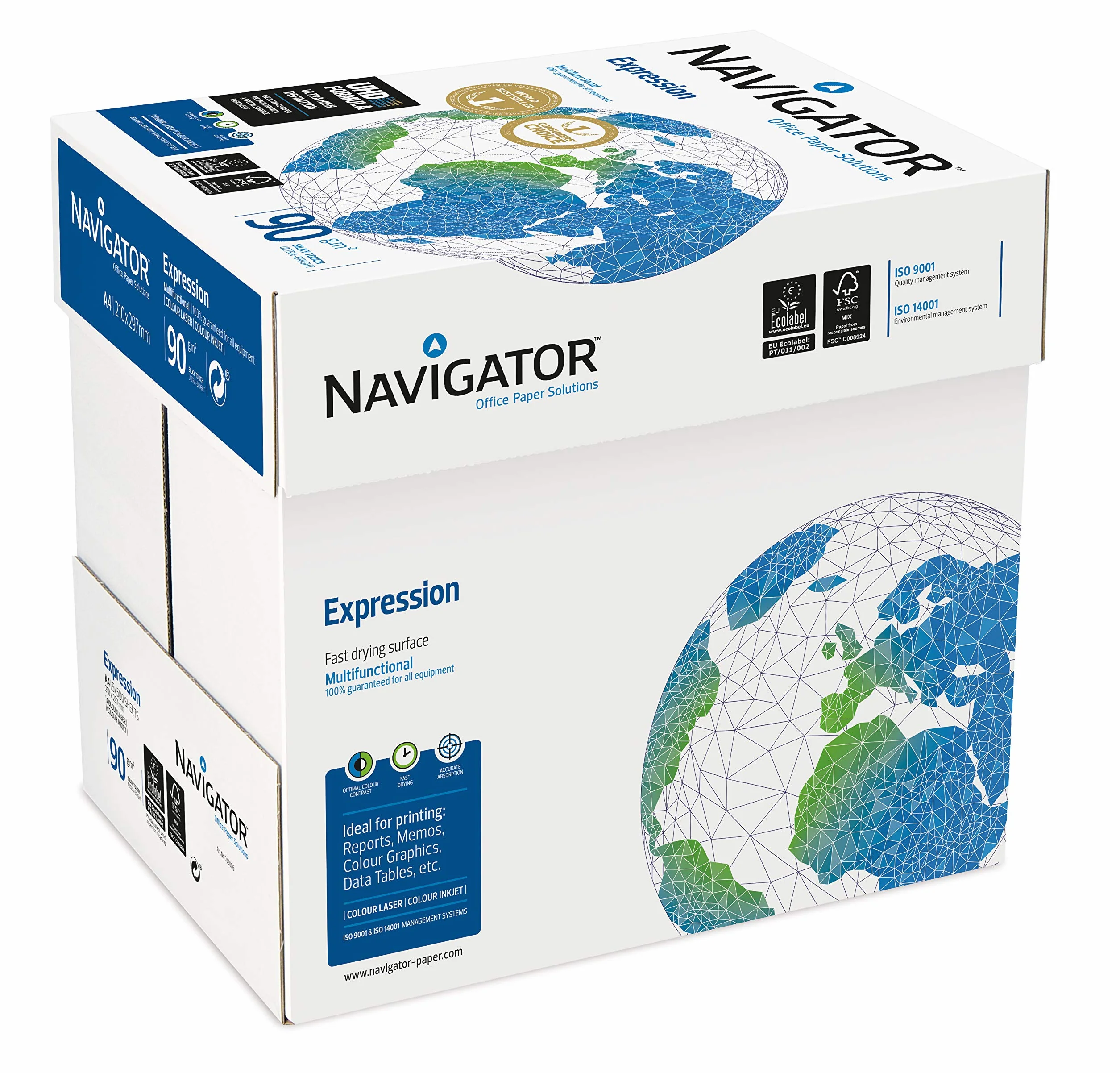 Navigator Expression Papier premium Blanc 90 g/m² A4 5 x 500 feuilles