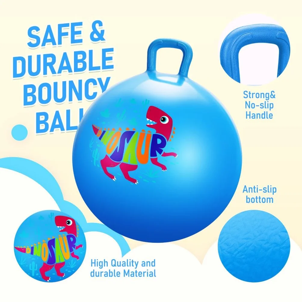 U&C Planet Ballon Sauteur 45 cm Enfant 3-8 Ans Plastique PVC épais résistant Jouet intérieur extérieur