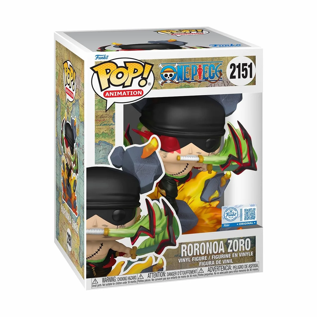 Funko Pop! Premium One Piece Roronoa Zoro King of Hell Figurine Vinyle Collectionner Exclusivité Amazon