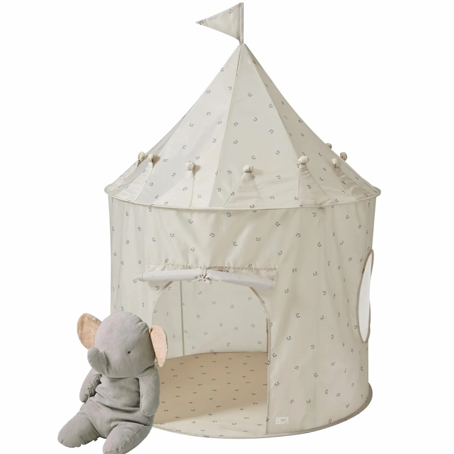 3 Sprouts Tente de Jeu Enfant Intérieure et Extérieure Cabane Château Maison de Jeu Myrtille Taupe