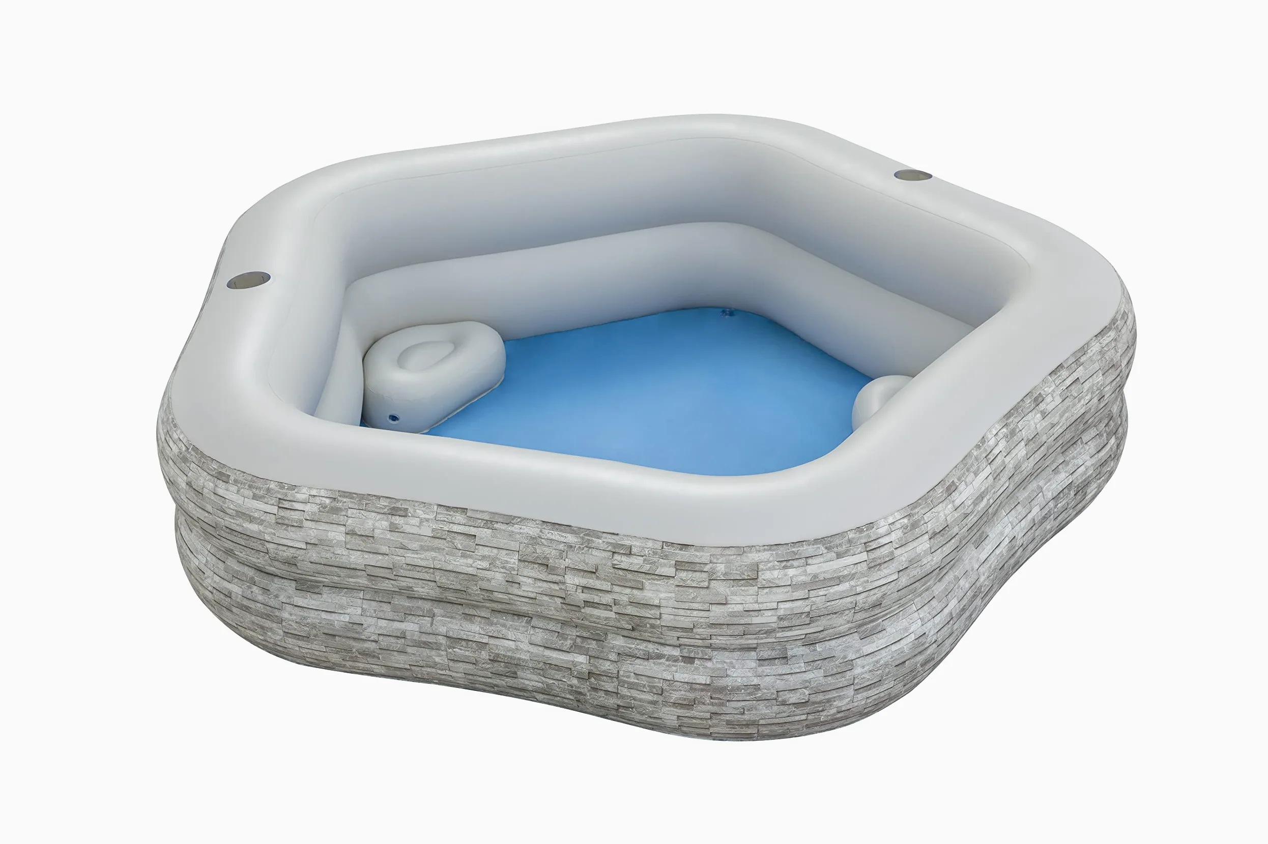 7' x 6'9" x 21"/2.13m x 2.06m x 53cm TruPrint Stone Family Pool