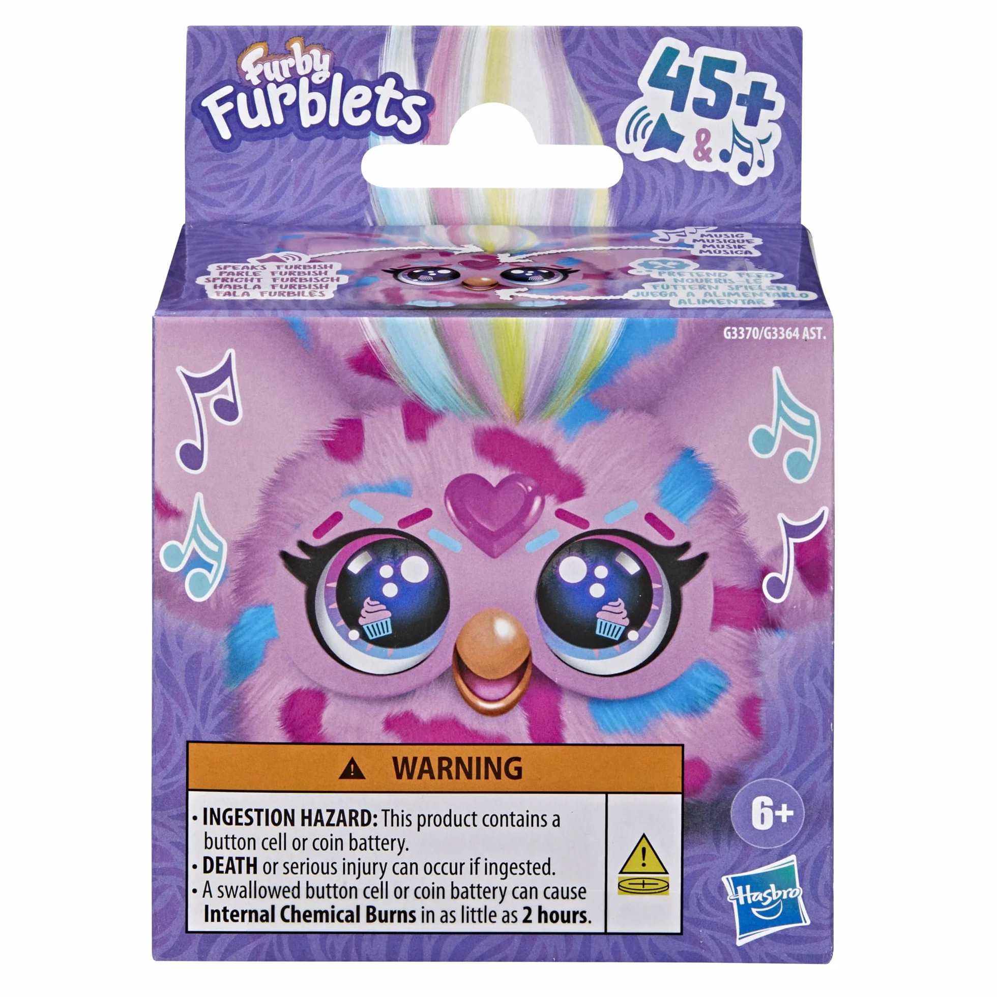 Furby Furblets Cay-Kee Mini Peluche Rose Musique et Sons Jouet dès 6 Ans