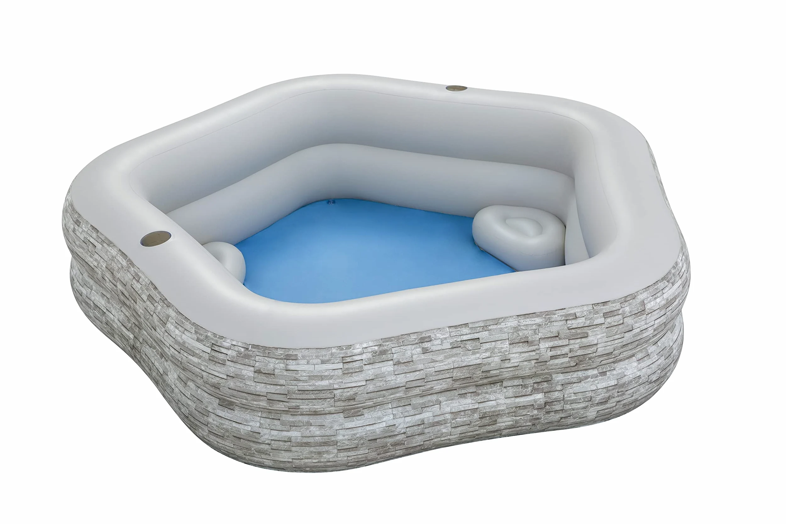 7' x 6'9" x 21"/2.13m x 2.06m x 53cm TruPrint Stone Family Pool