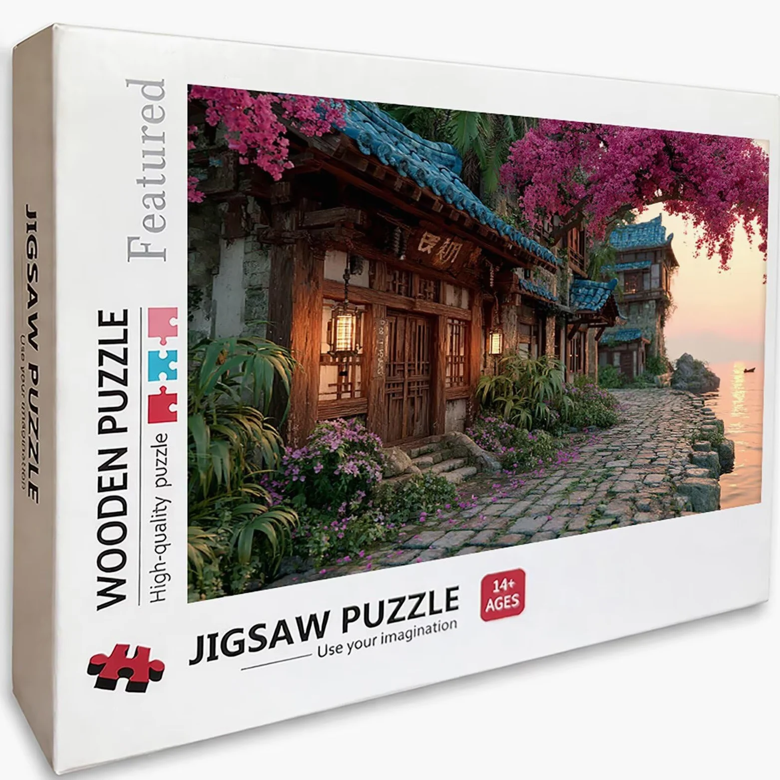 Maison Puzzle 4000 pièces Adultes, Puzzle Bois 141x87cm, Adultes Jeu éducatif Défi énigme avec Une Boîte d'emballage Exquise, Jeu Relaxant Détente Collection, été Decoration Chambre, (CôTier) 2-8318