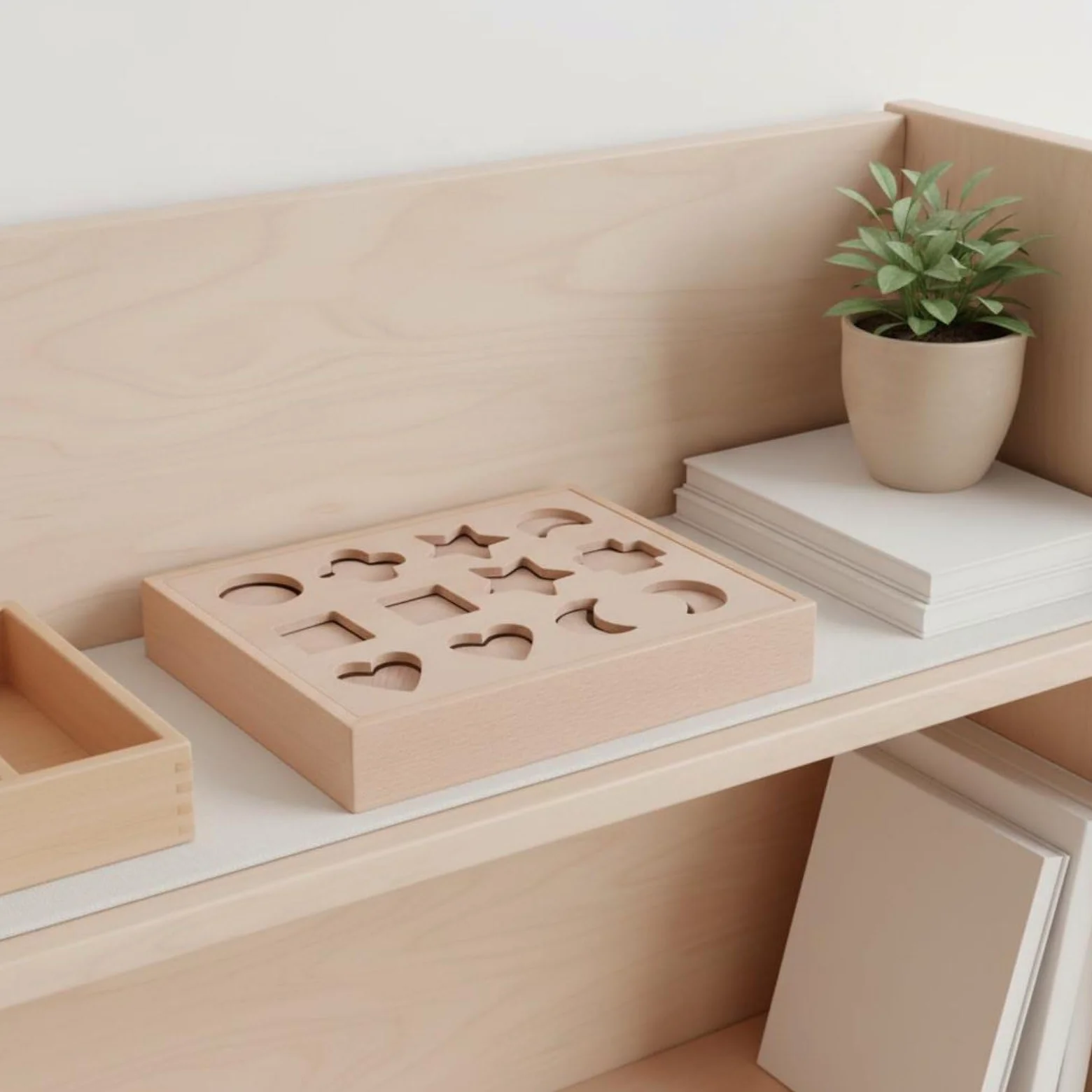 Jeu d'apprentissage des Formes en Bois Planche d'Activité Puzzle Éducatif Tri Couleurs et Formes Développe la Motricité Fine et la Curiosité Convient, Bois Naturel