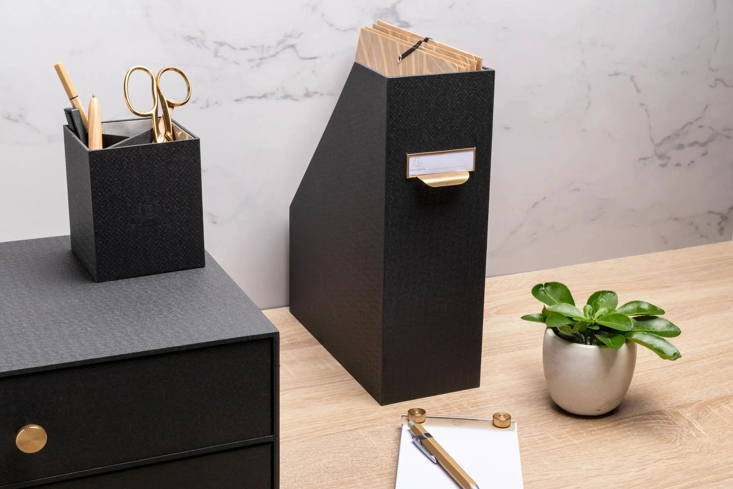 Exacompta Office By Me porte-revues carton A4 A4+ 31x25x10 cm Noir