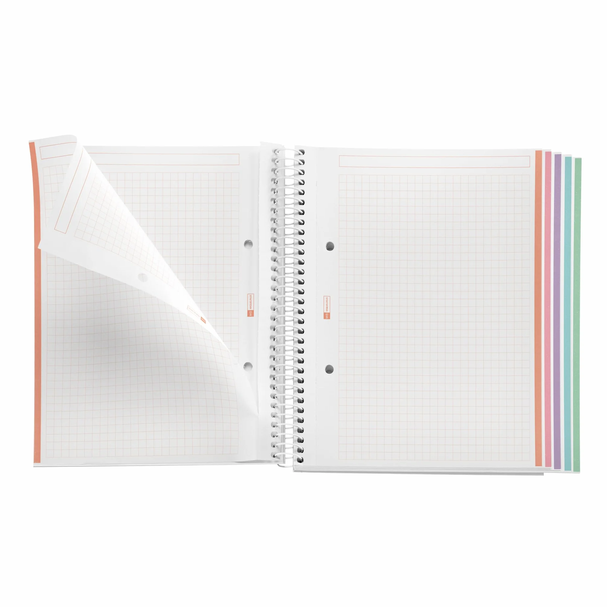 Miquelrius Carnet de notes A5 Emotions 120 feuilles quadrillées 5 mm papier 90 g/m² bleu ciel