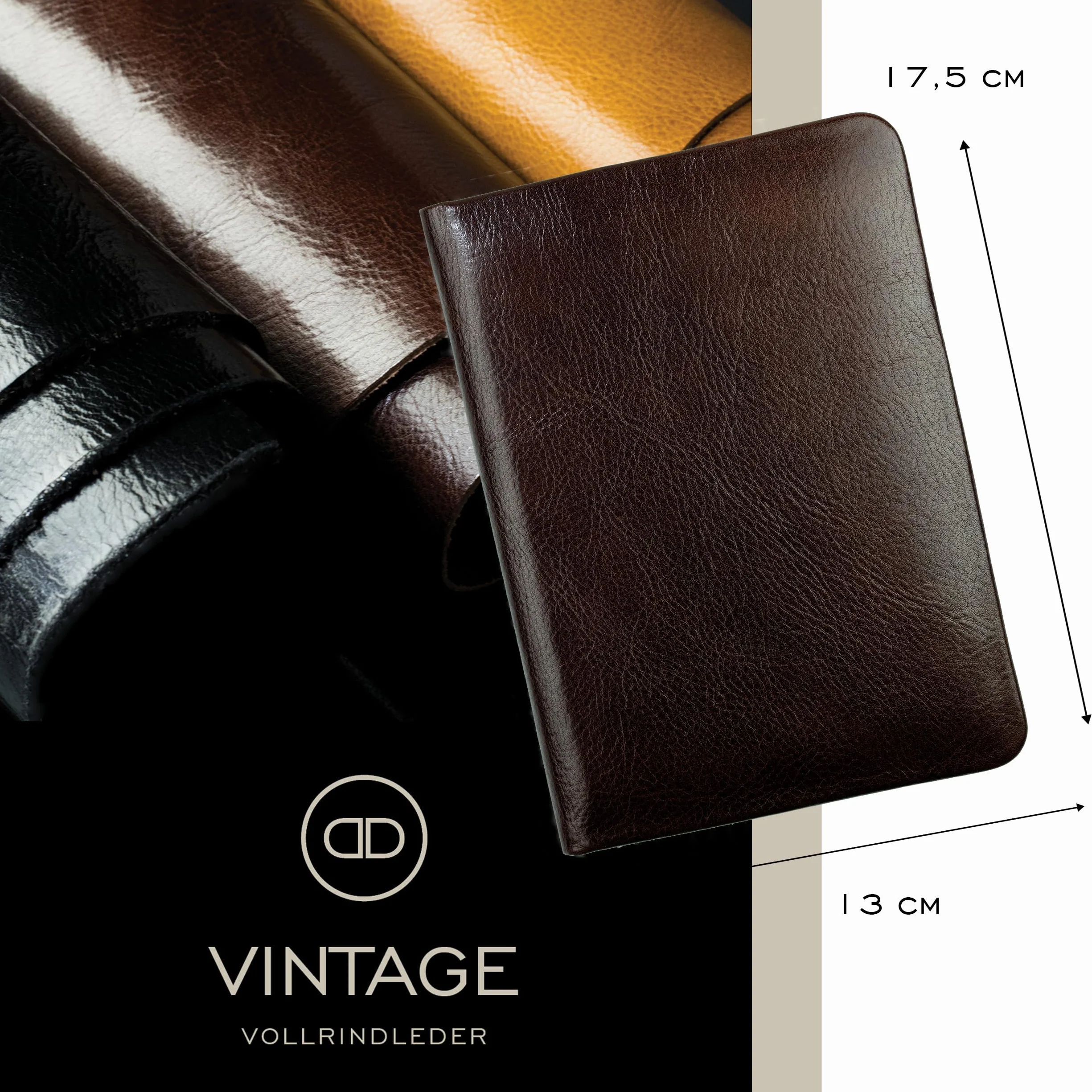 Carnet d'adresses personnalisable DIN A6 cuir Anilin vintage marron relié registre A-Z répertoire téléphonique alphabétique
