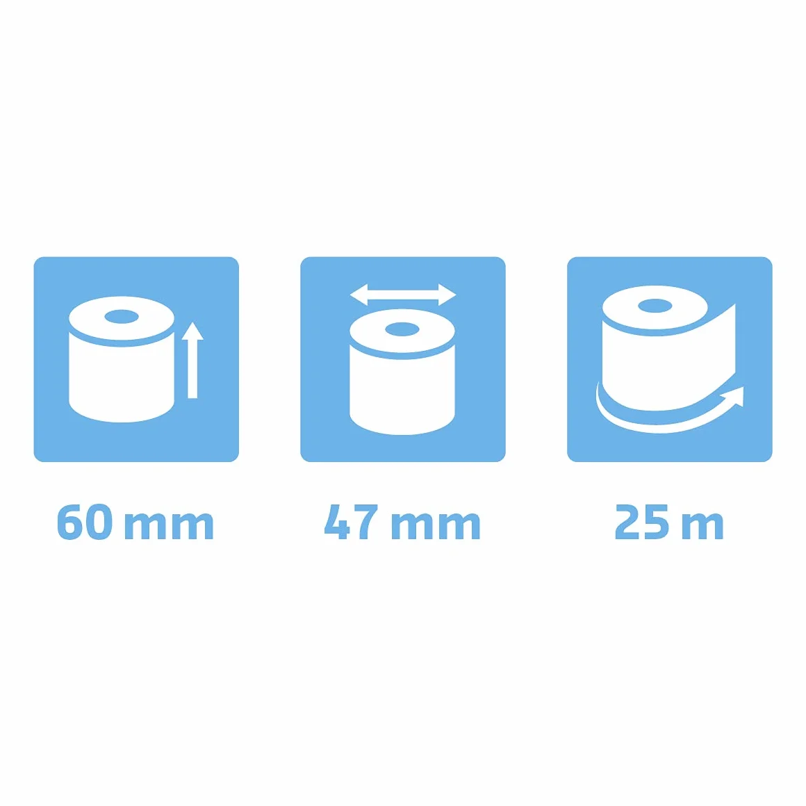 EXACOMPTA Bobines thermiques lot de 10 55g 60x47x12