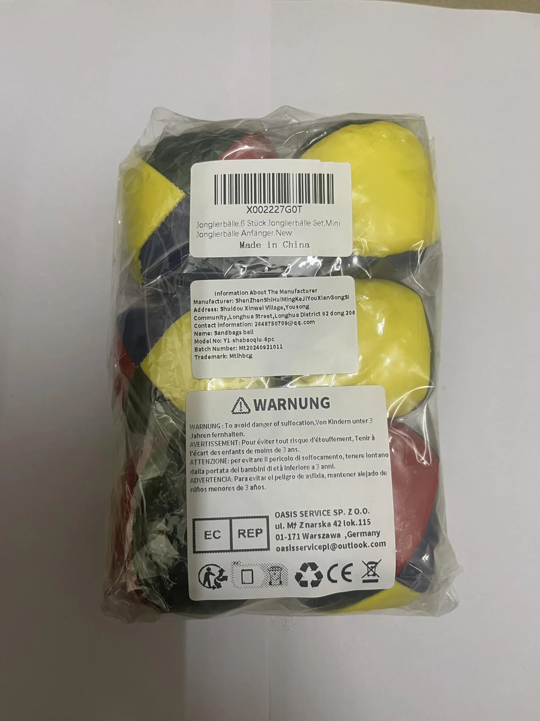 Balles de jonglage Paquet de 6 pour Débutants Professionnels Amateurs équilibrées avec tuto