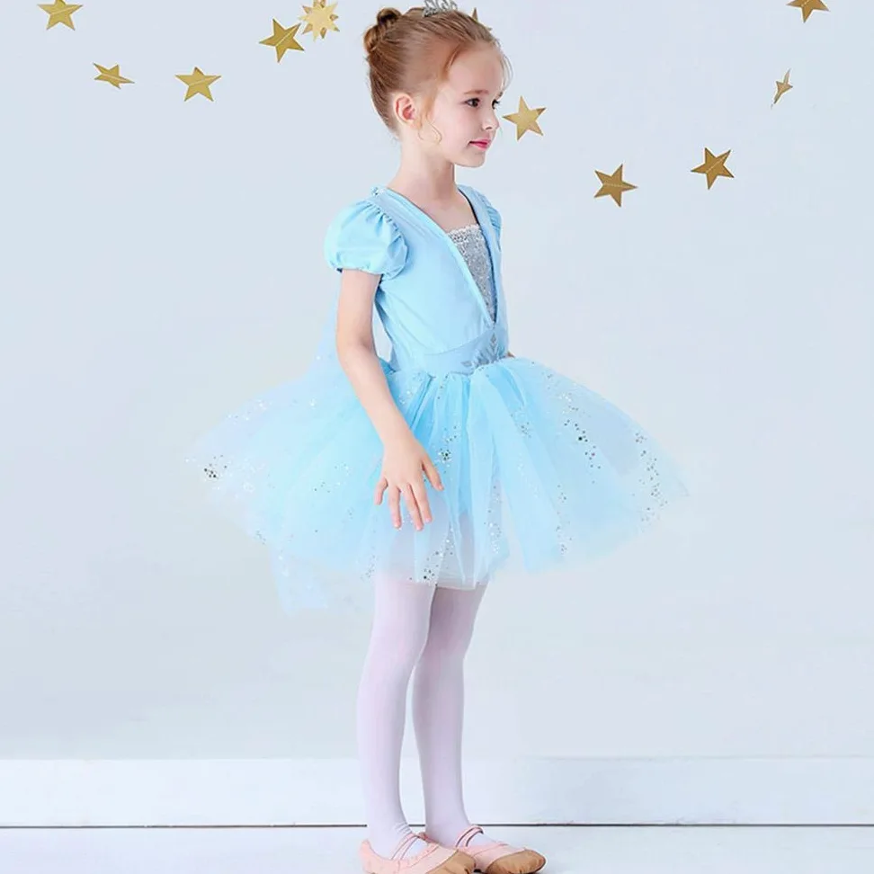 Lito Angels Robe Ballet Tutu de Princesse pour Enfants Filles, Justaucorps Danse Deguisement Costume de Ballerine, Taille 2-8 ans