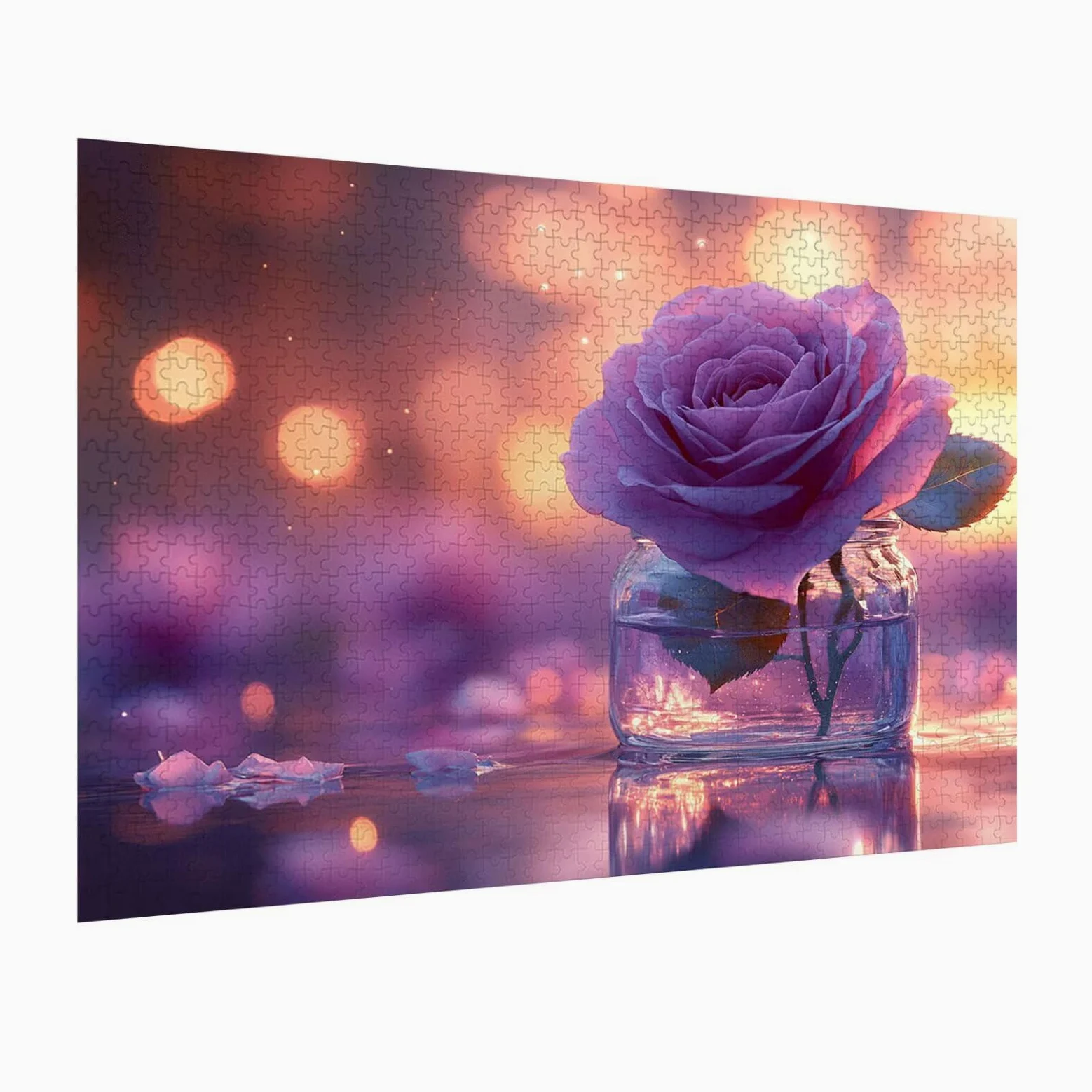 Puzzle 4000 Pieces Rose Puzzle 3D, Adultes Classique Puzzles, n-540 | Vase à fleurs Puzzles Défiants Jeu éducatif Comme Cadeau et Décoration Murale, Activité Familiale, Détente et Divertissement