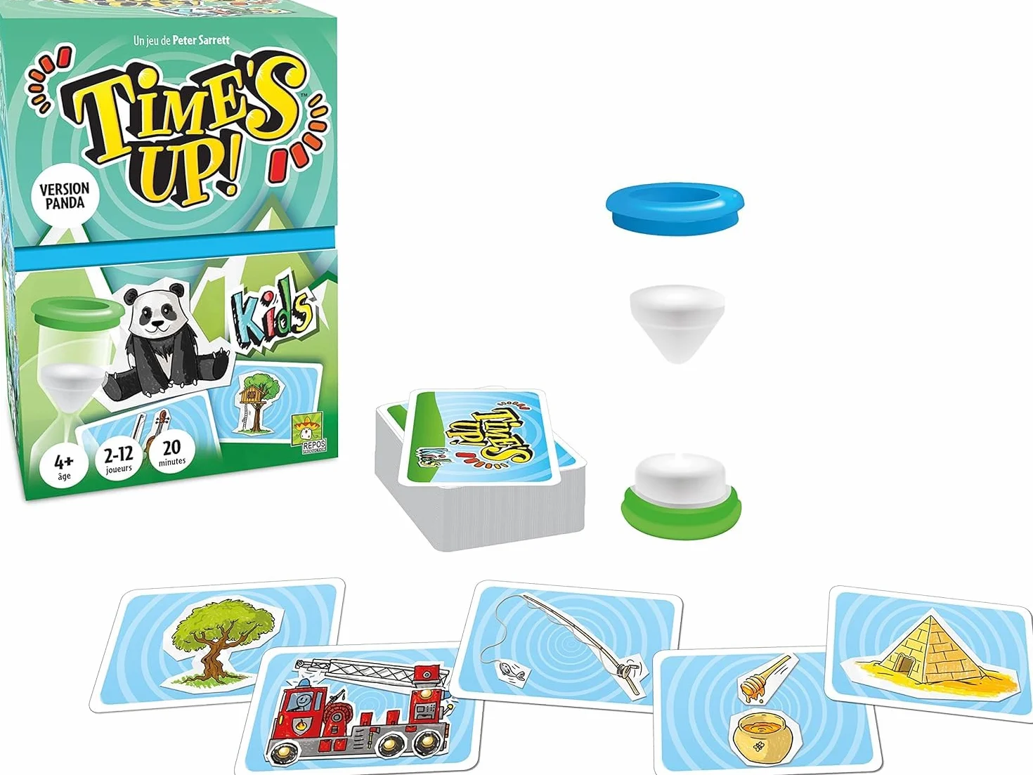 Asmodee Time's UP! Kids Version Panda Jeu de Société Enfants dès 4 Ans Jeu d'Ambiance Famille Rapidité Cartes Dessins 2-12 Joueurs 20 Min
