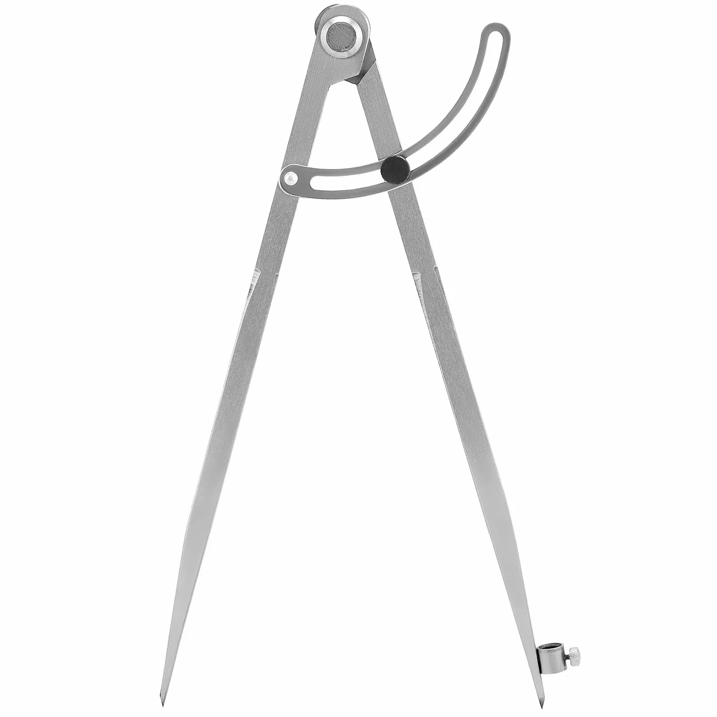 QWORK Compas Réglable 300 mm, Compas Pointu de Marquage avec Aile Verrouillable, Porte-crayon