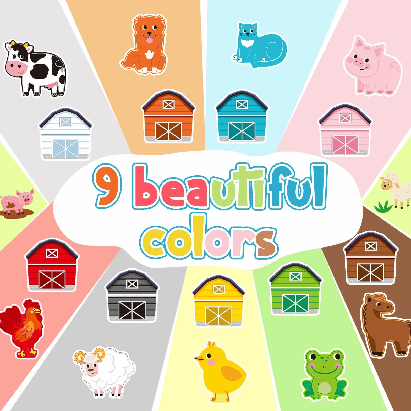 Jouets Montessori Puzzle en Bois pour Bébé 1 an Ferme Jouet Moteur 12-36 Mois Fille Garçon