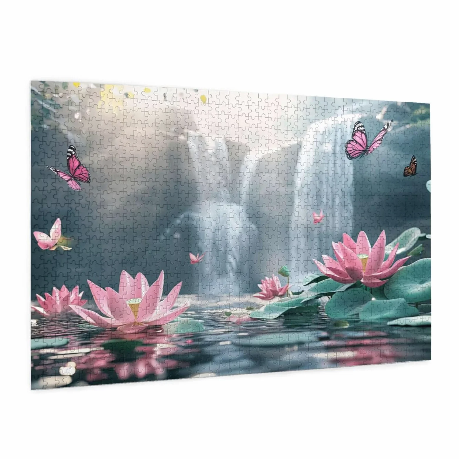 Puzzle 1000 Pieces Papillon Puzzle Automne 1000 Pièces Grand Adultes Difficile Jigsaw en Bois avec Boîte Cadeau, DIY Challenge Impossible Créatif Jeu pour Adulte, Decoration Maison 75x50cm E-1880