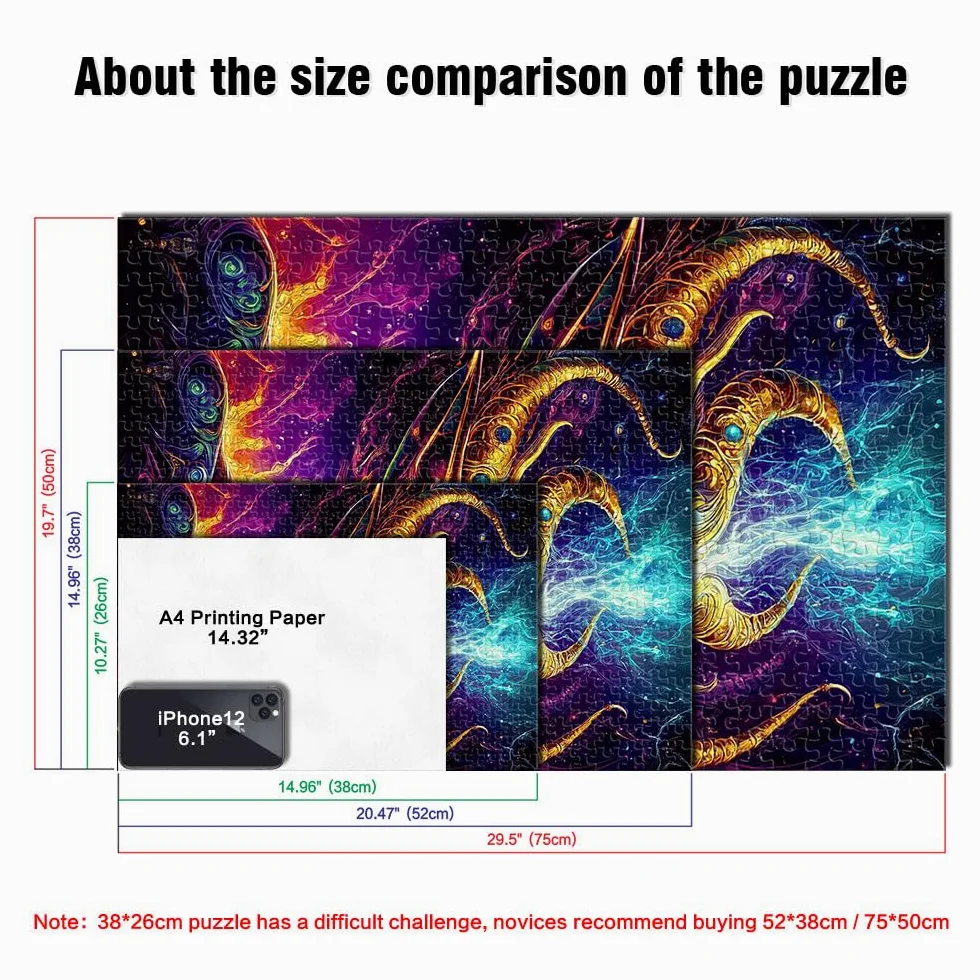 Démon de l'énergie Cosmique Puzzles de 2000 pièces pour Adolescents Jeu de Quiz est idéal comme Cadeau pour Toute la Famille 70x100cm