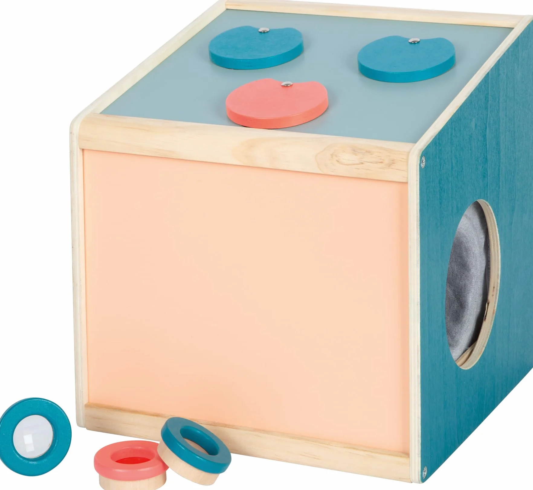 Boîte Tactile Sensory Small Foot Voir Écouter Sentir Toucher Bois 3 Ans