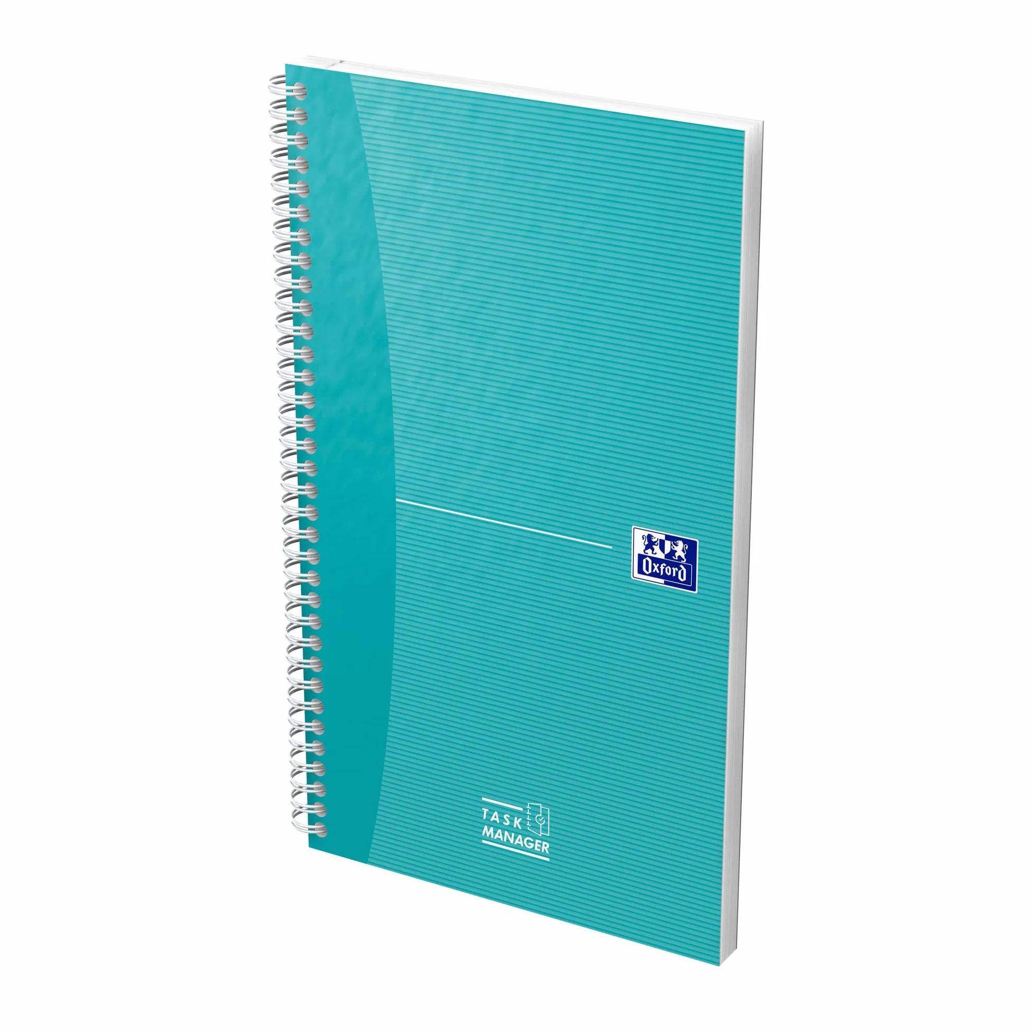 OXFORD Cahier Task Manager Office Essentials 14,1x24,6cm 230 Pages Reliure Intégrale Couverture Carte Aqua