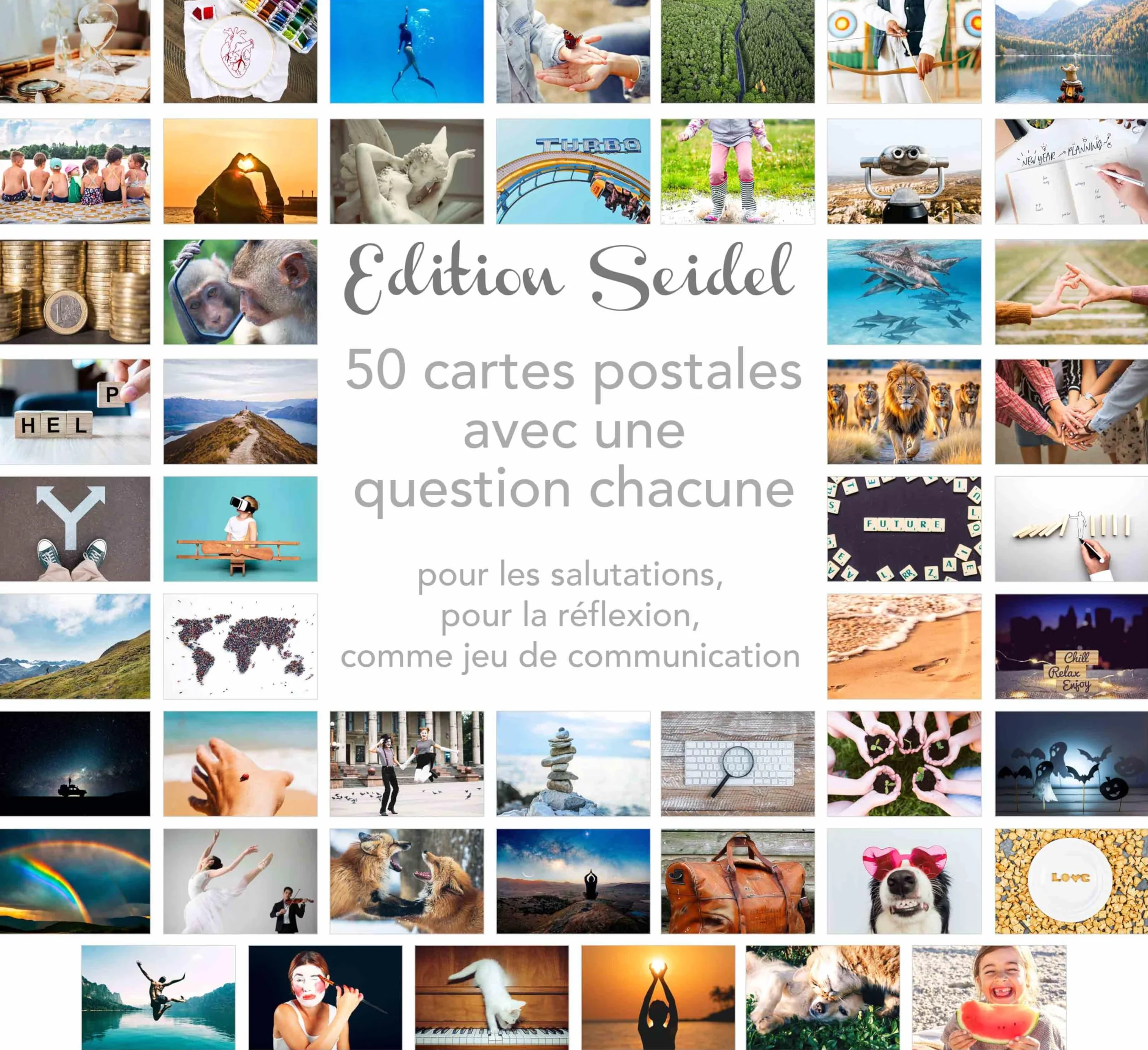 Edition Seidel Lot de 50 cartes postales de motivation - Jeu de conversation - Outils de coaching