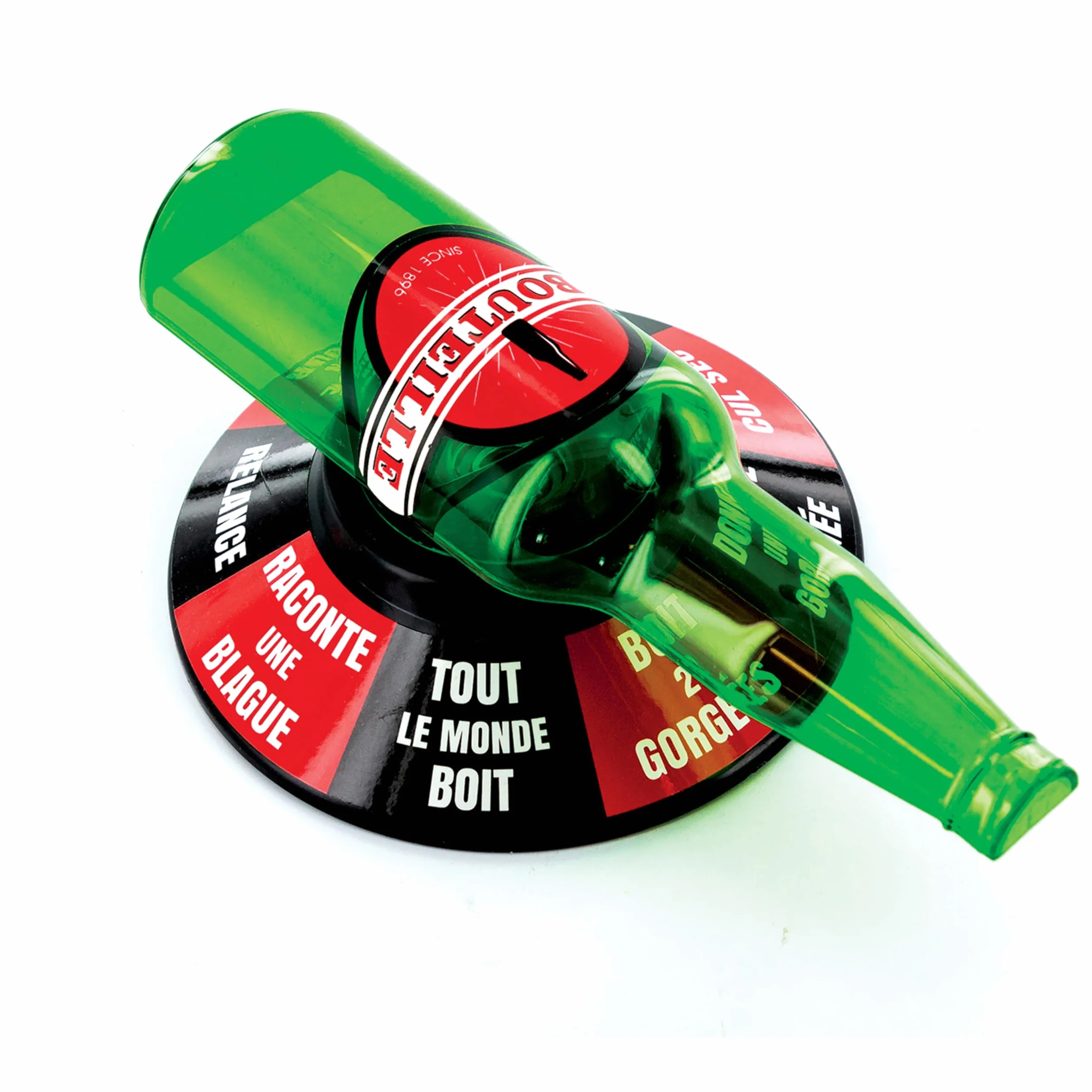 Mister Gadget Jeu de La Bouteille Vert Rouge Noir Amusement Divertissement