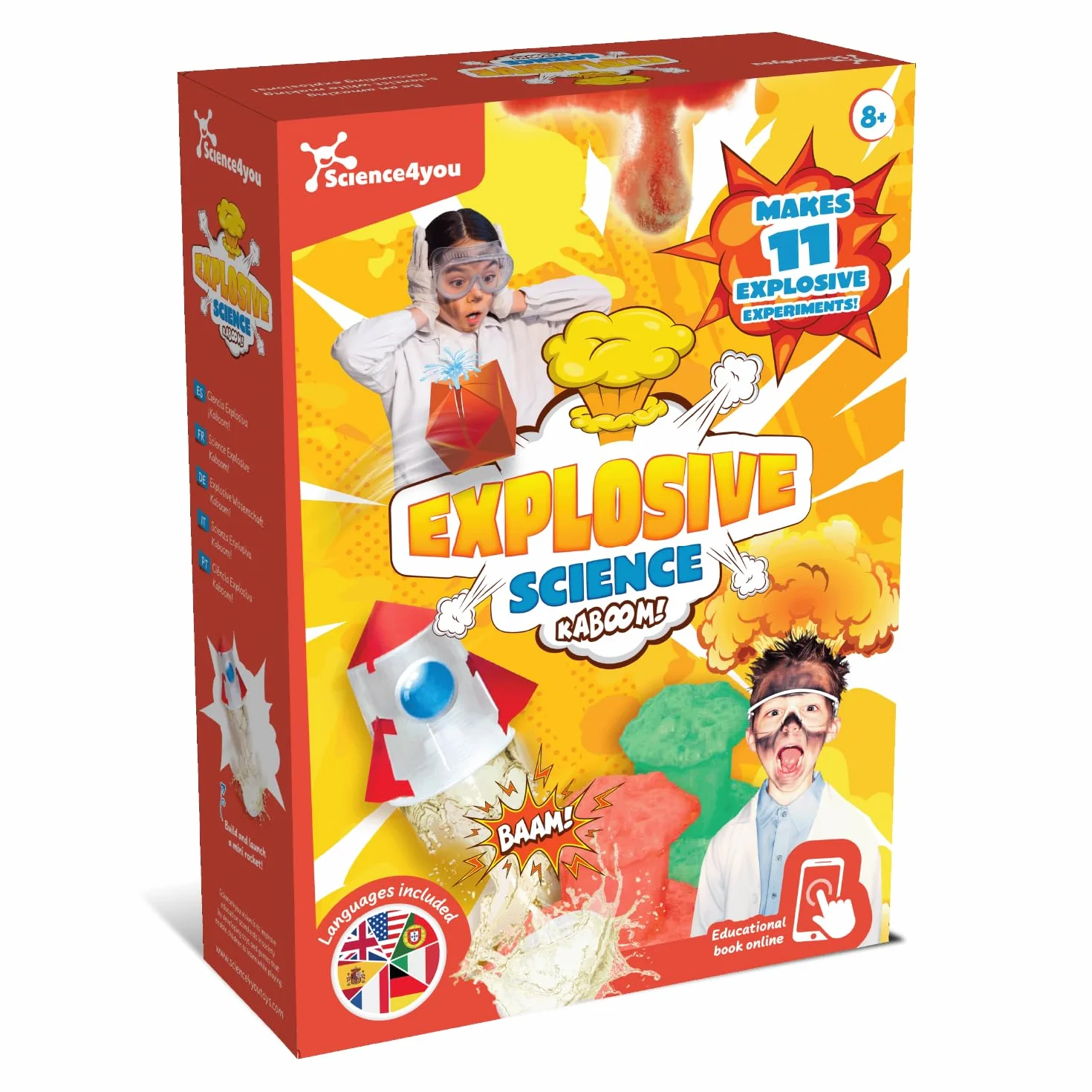 Science4you Expériences Explosives pour Enfants – Fusée à Eau, Bombe Pétillante, Jouets Éducatifs 8 9 10+