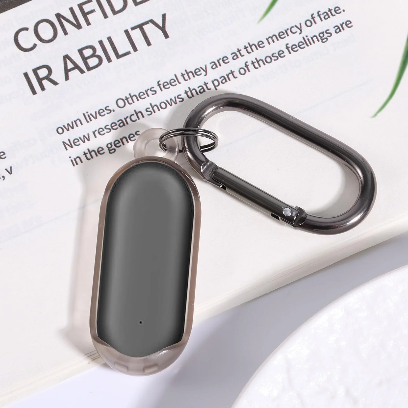 Étui Enregistreur Vocal PLAUD NotePin AI, Housse de Protection Transparente PC avec Porte-Clés, Coque Fine Résistante aux Chocs